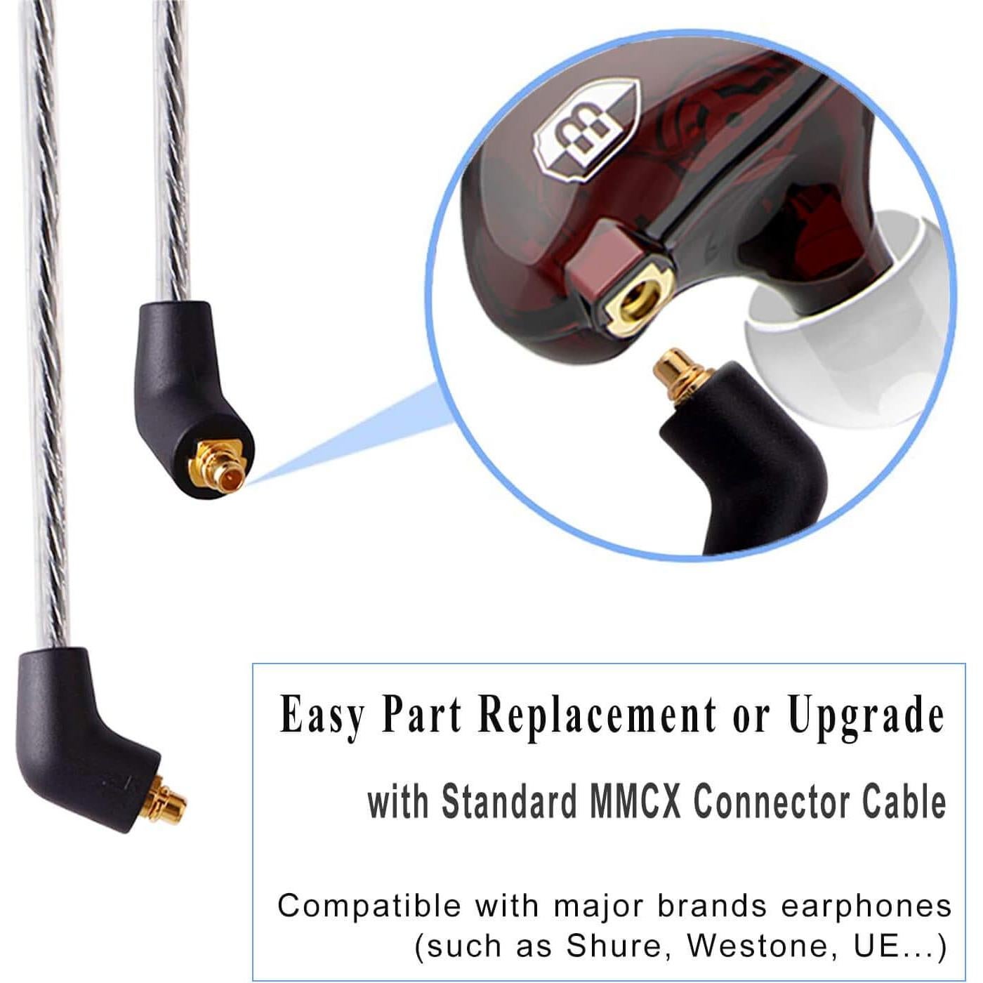 Auriculares In-Ear BASN BSG-MC100 Doble Controlador Rojo