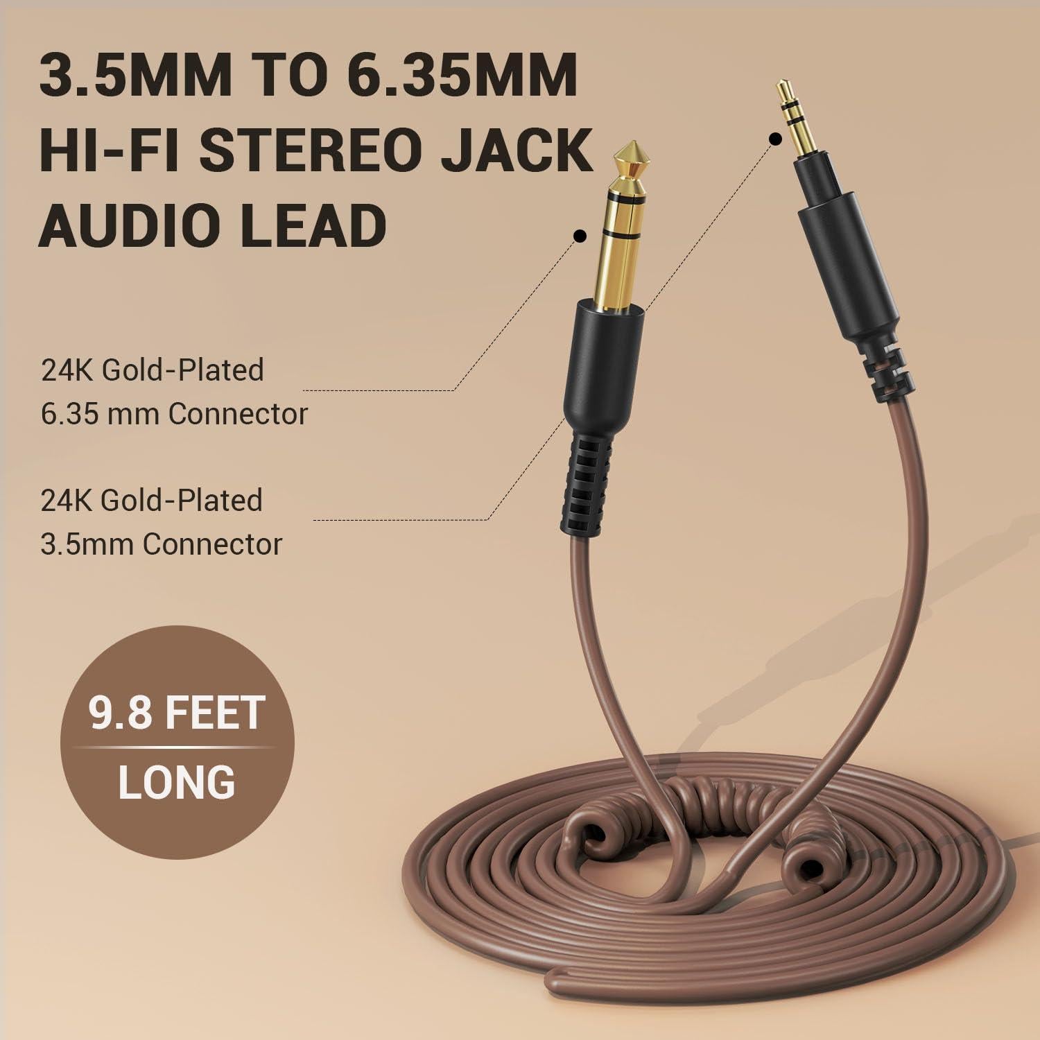 Auriculares con Cable OneOdio A71 HiFi 3.5mm Audio Marrón