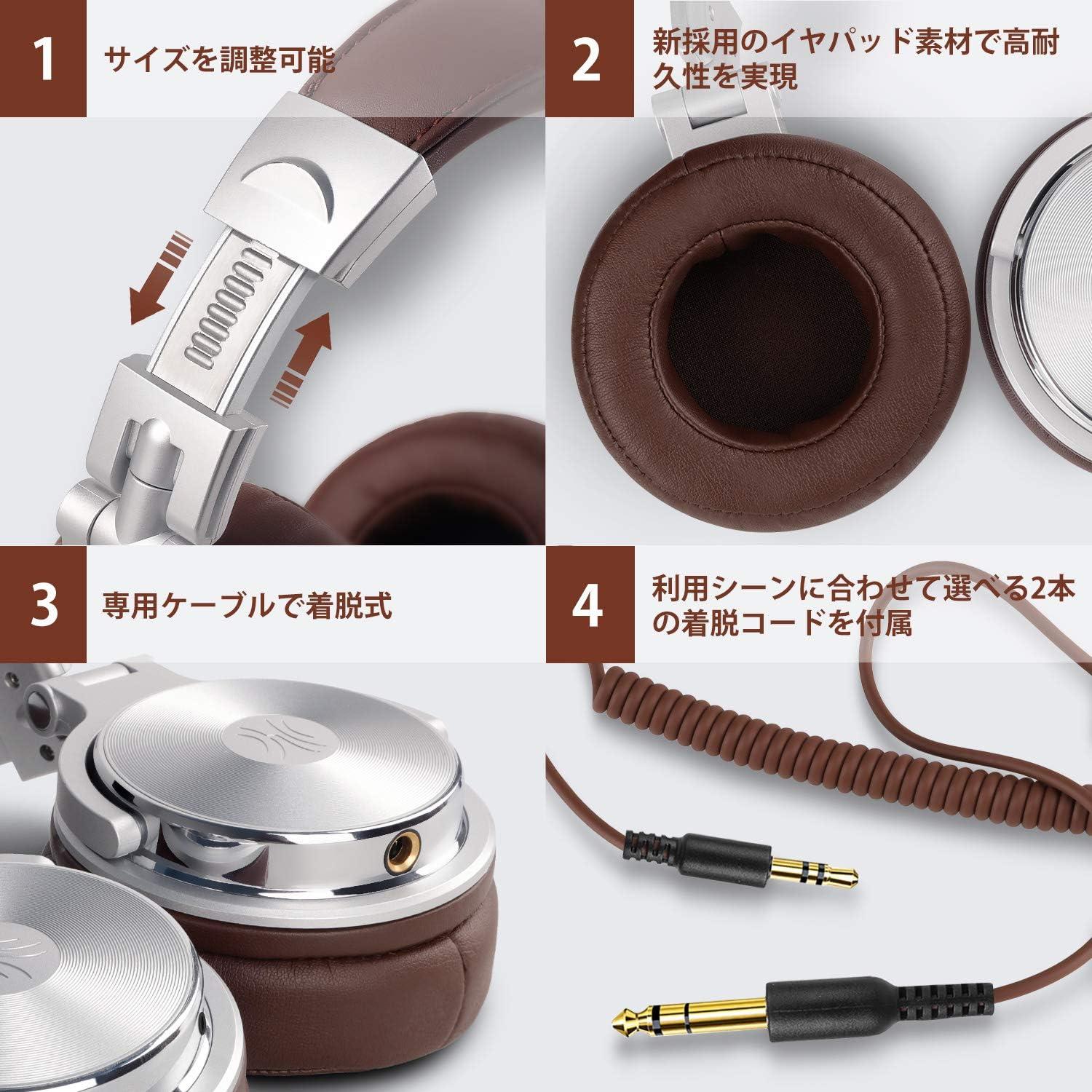 Auriculares OneOdio Pro30 con Cable Alta Resolución Plata