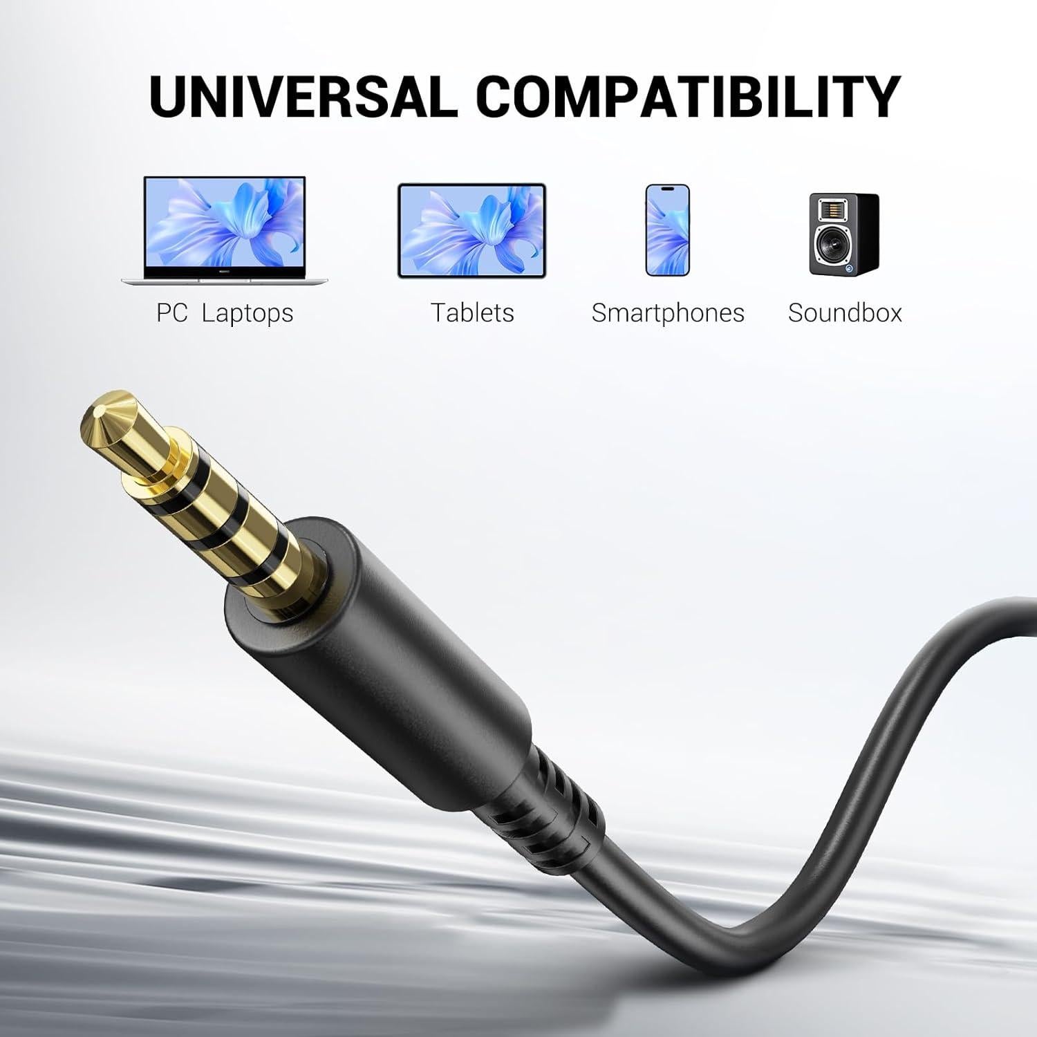 Cable de Audio OneOdio A71 con Micrófono 3.5mm - 1.5m