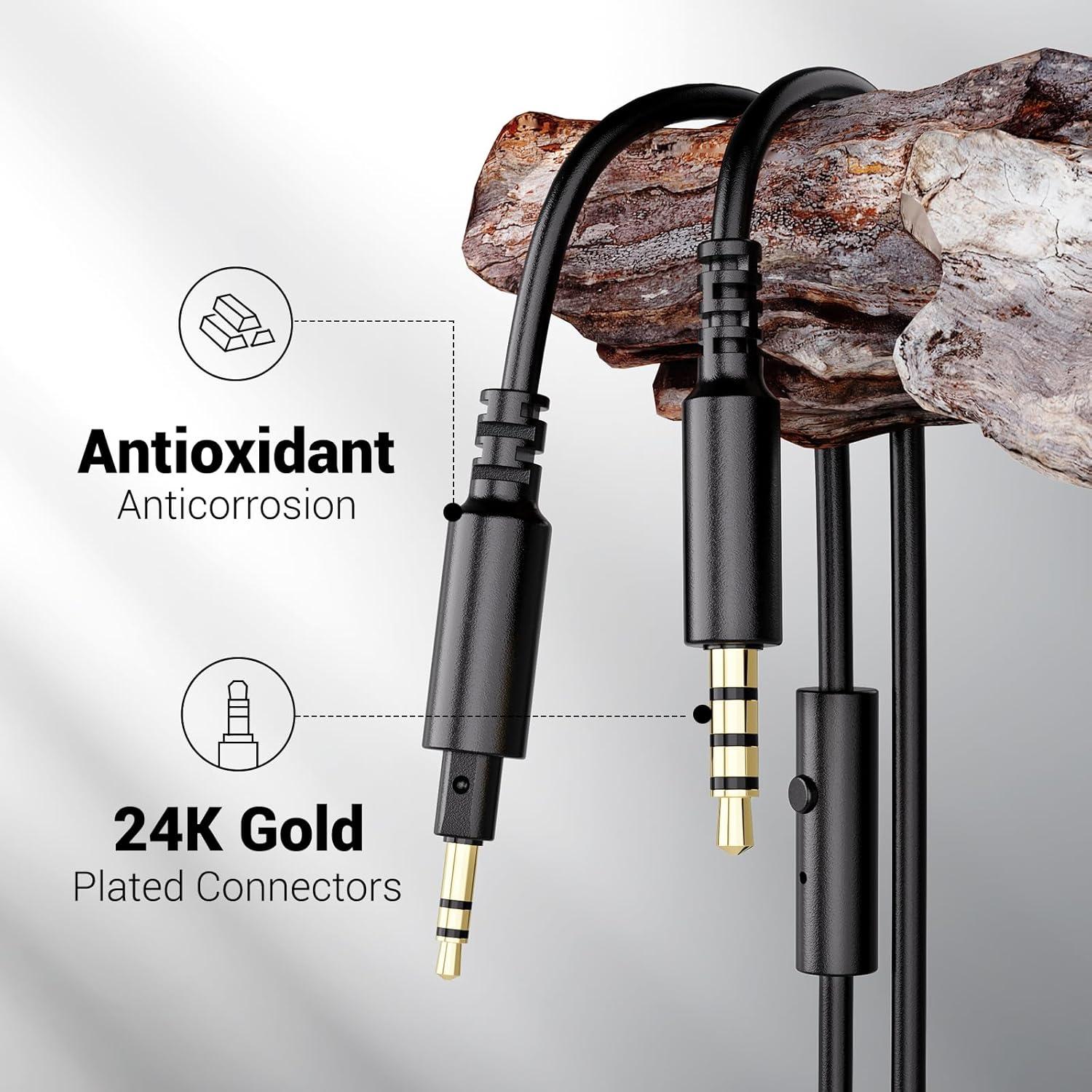 Cable de Audio OneOdio A71 con Micrófono 3.5mm - 1.5m