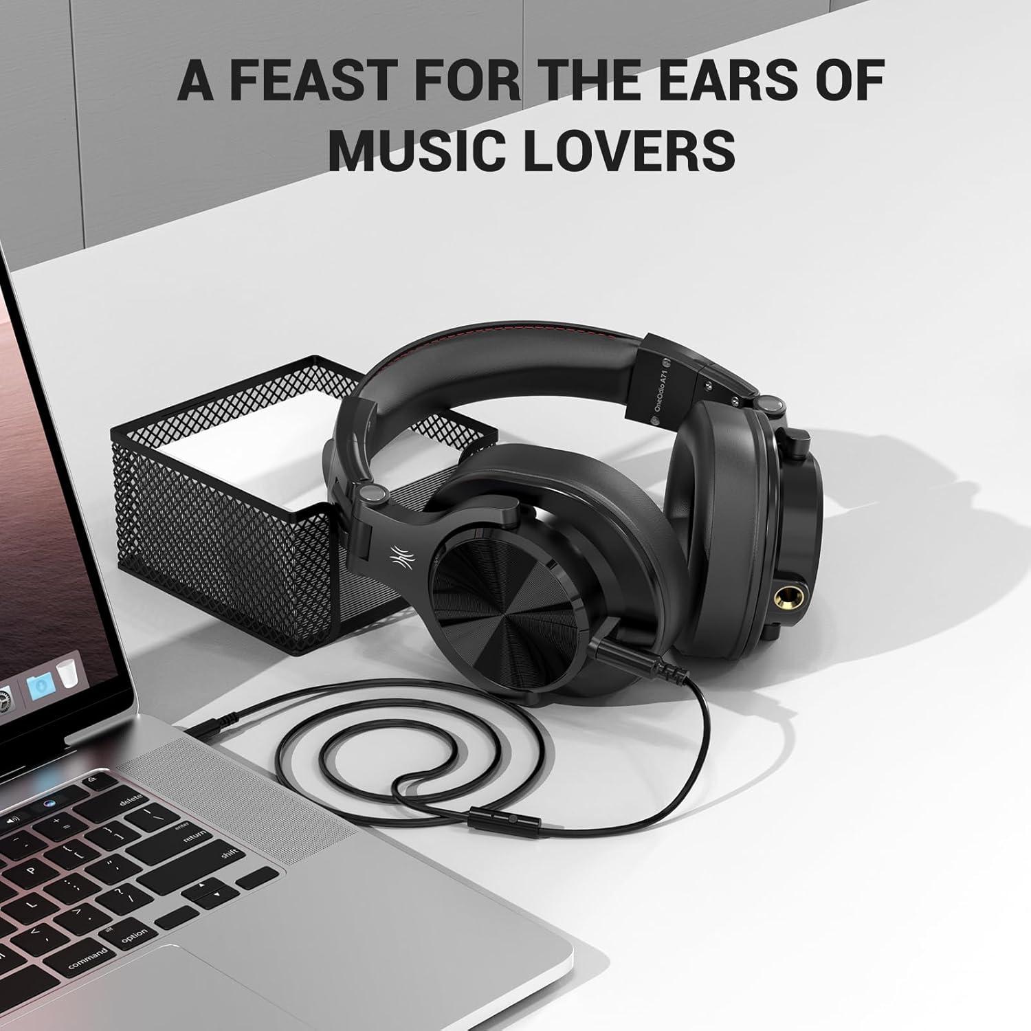 Cable de Audio OneOdio A71 con Micrófono 3.5mm - 1.5m