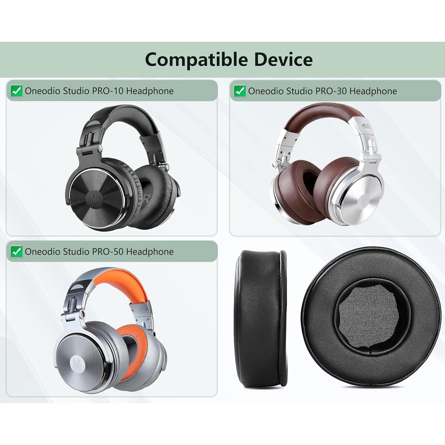 Almohadillas de Repuesto Transpirables XRHTONG para Auriculares Oneodio PRO-10 PRO-30 PRO-50