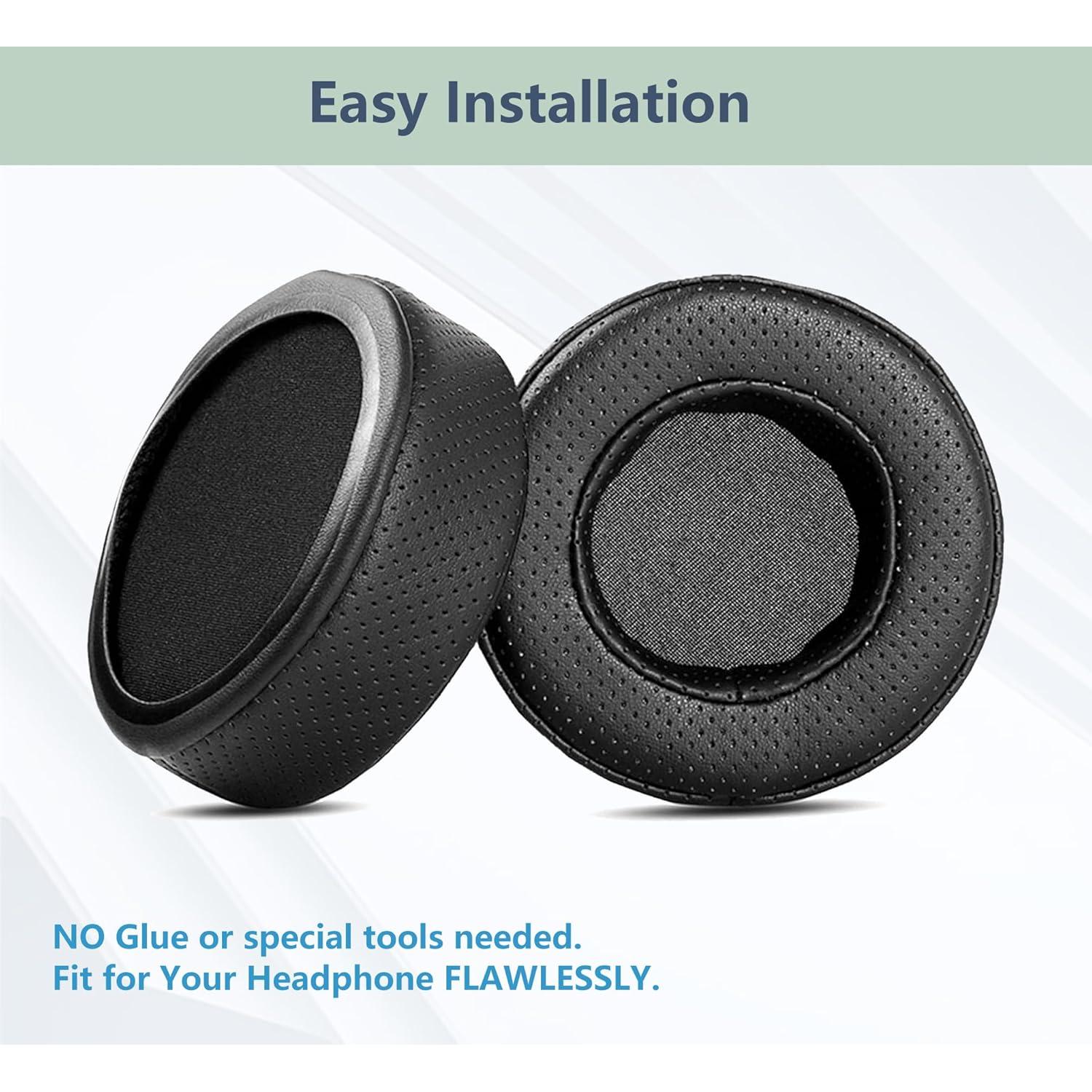 Breathable Earpads Replacement Compatible with OneOdio Pro-50 Over-Ear Headphone Ear Pads Cushion(Punched Protein Leather/Memory Foam)