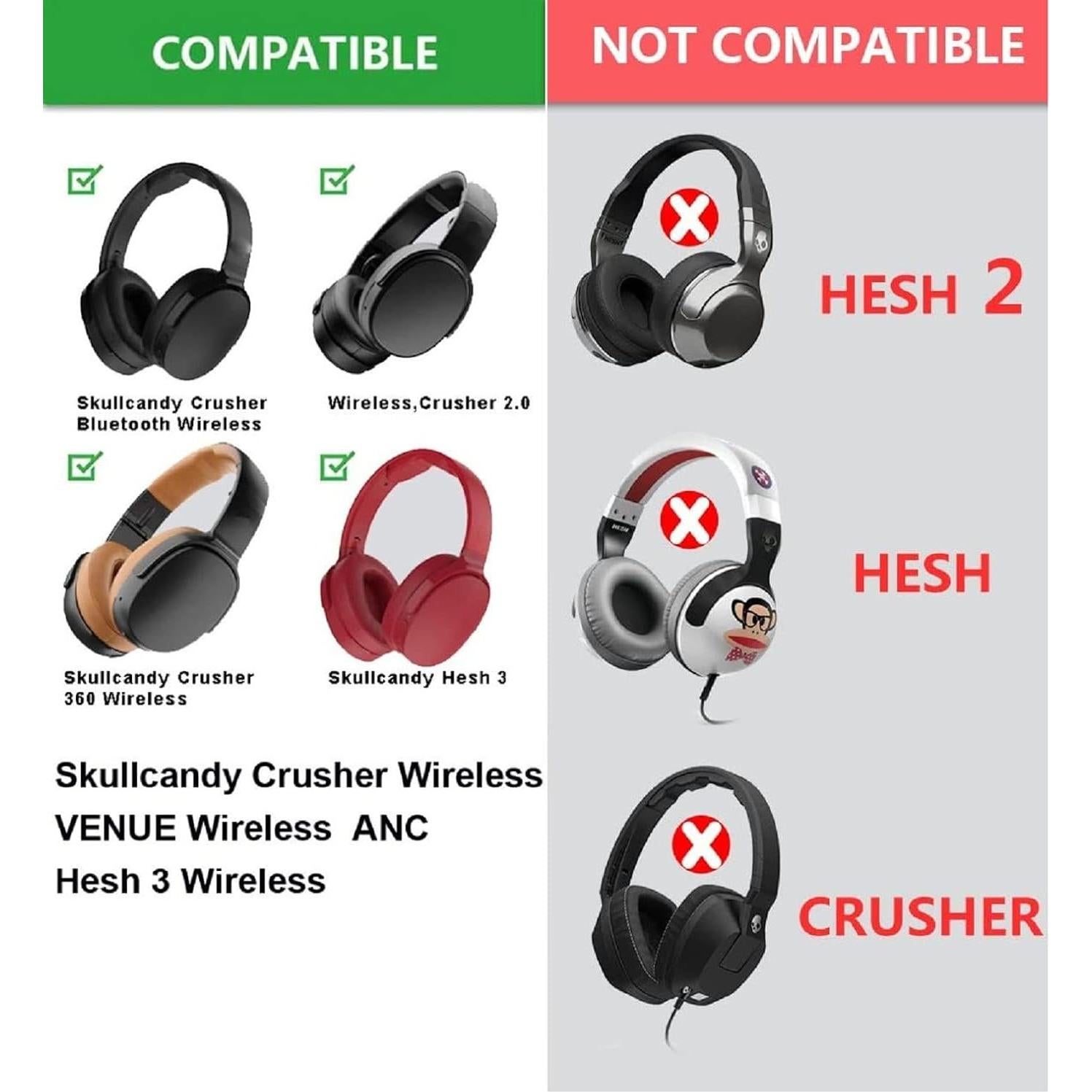 Almohadillas de Repuesto Skullcandy para Crusher y Hesh - Negro
