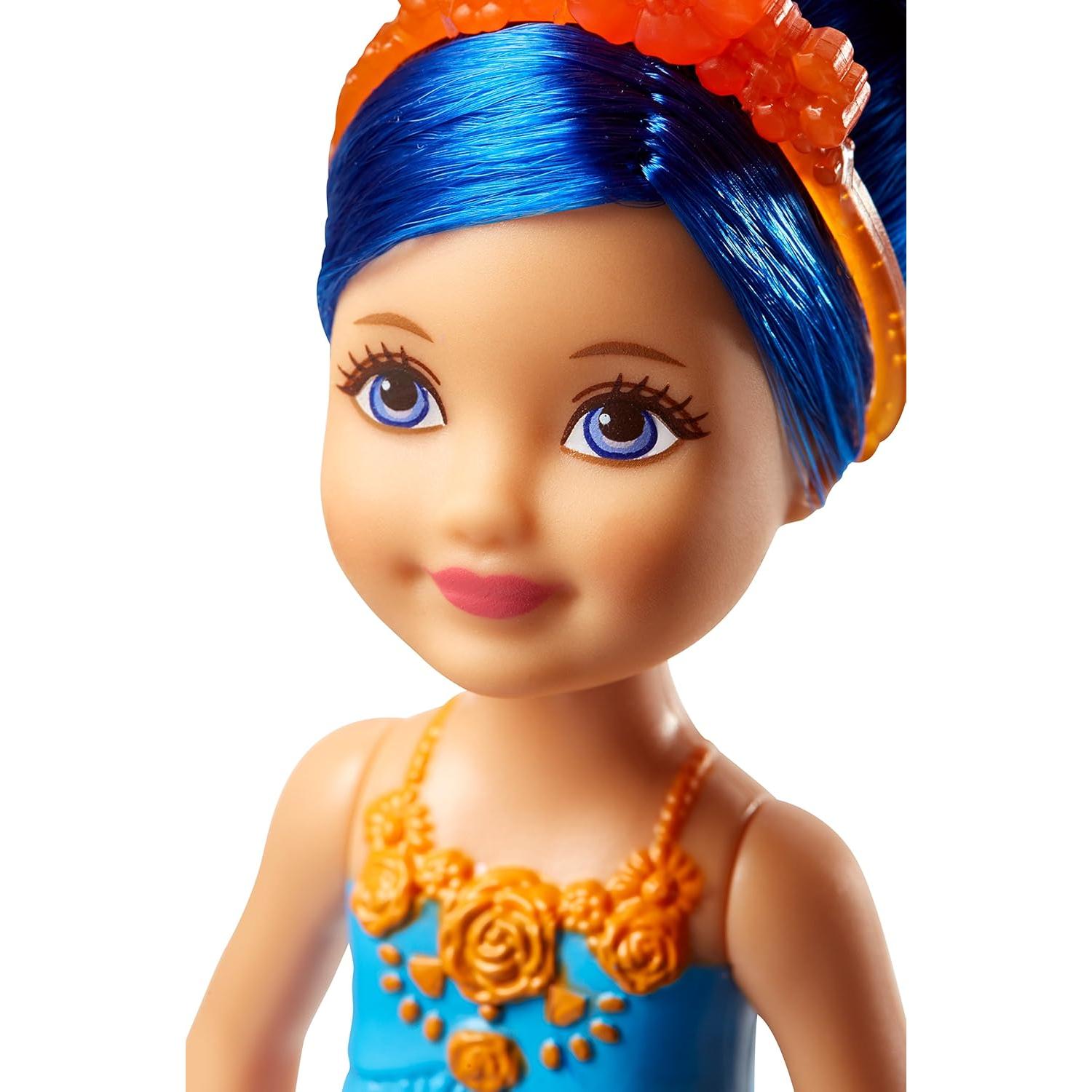 Muñeca Barbie Dreamtopia Rainbow Cove Azul - 10 cm