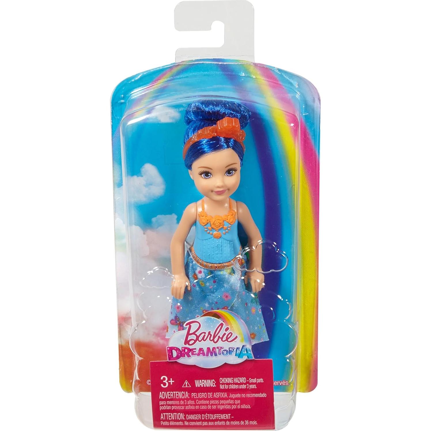 Muñeca Barbie Dreamtopia Rainbow Cove Azul - 10 cm