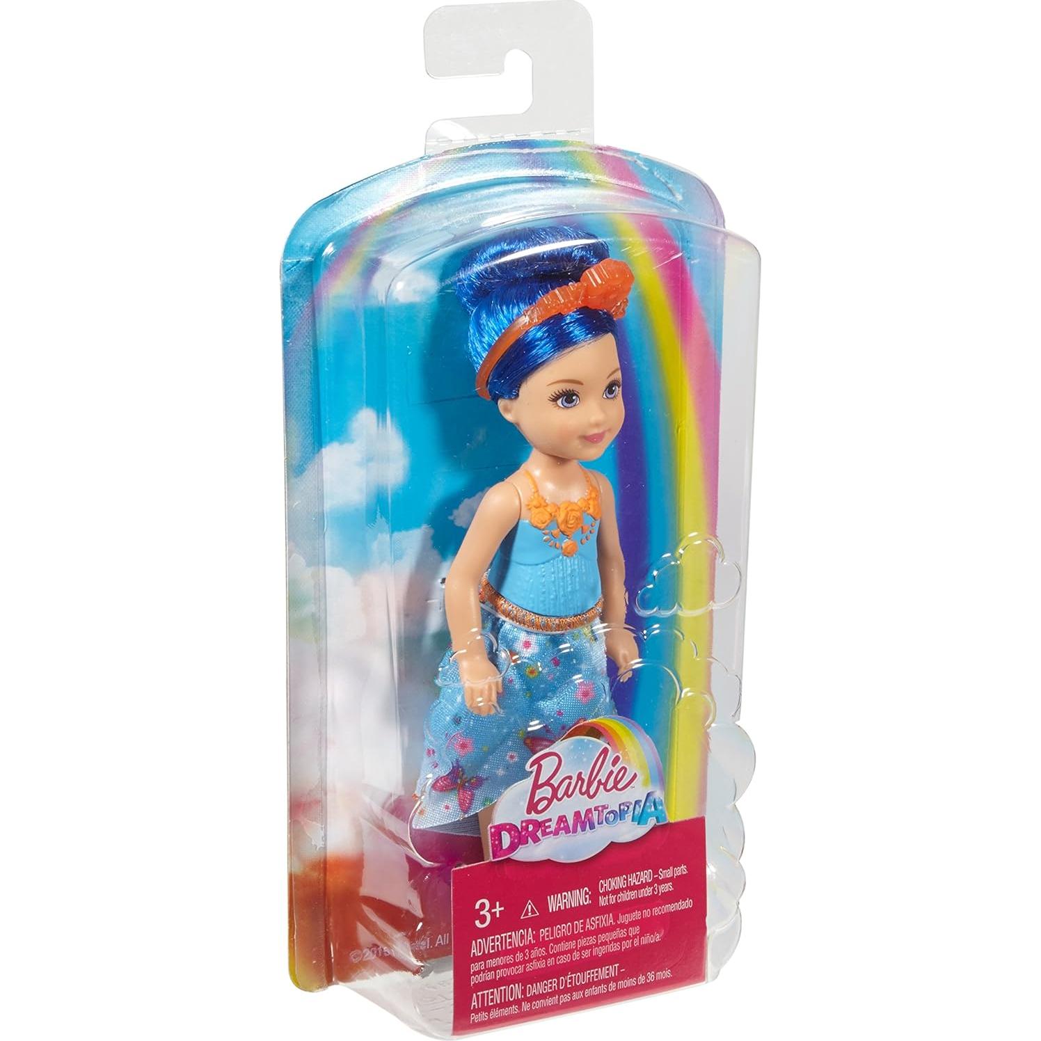Muñeca Barbie Dreamtopia Rainbow Cove Azul - 10 cm