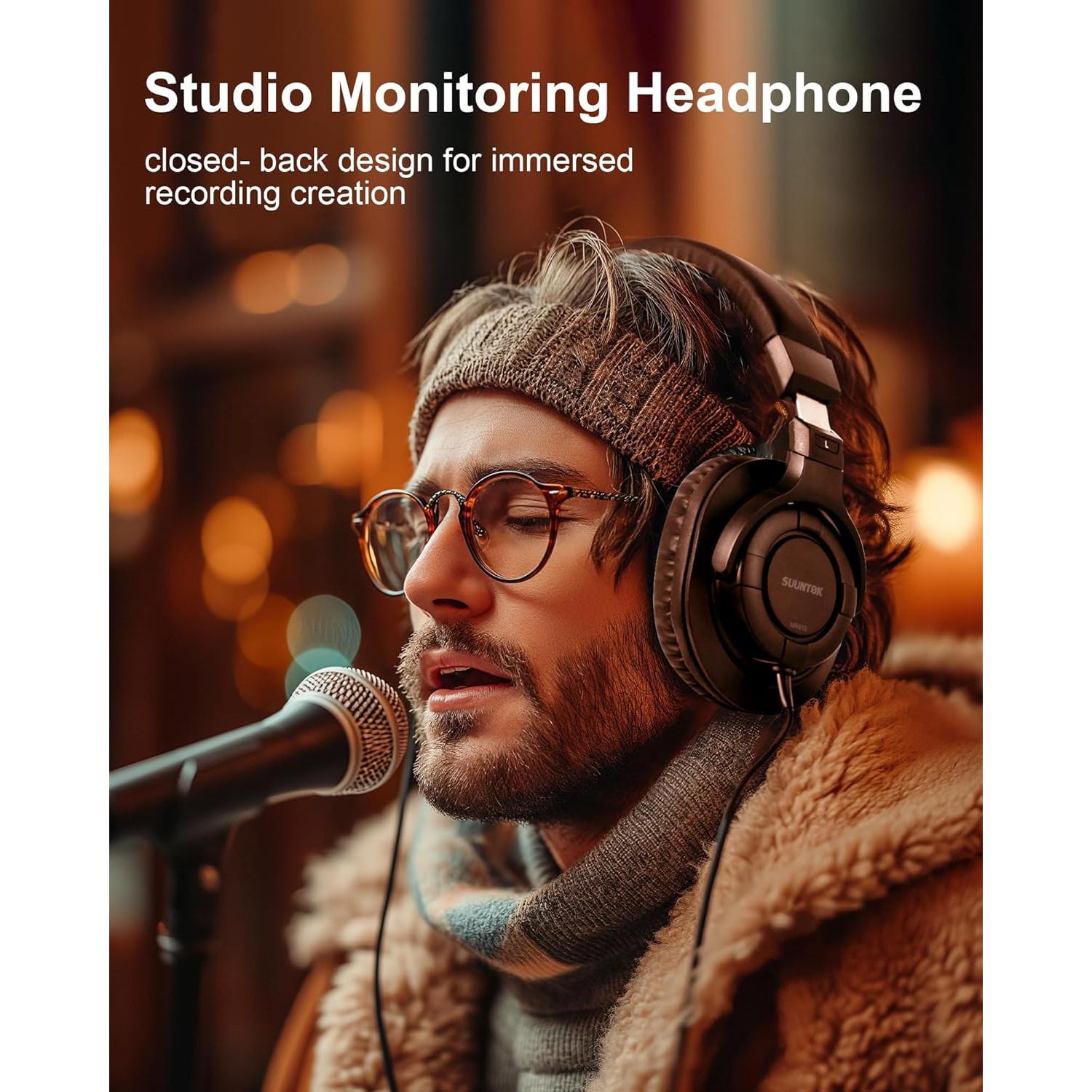 Auriculares Over Ear SUUNTOK MR810 con cable 3m, sonido premium