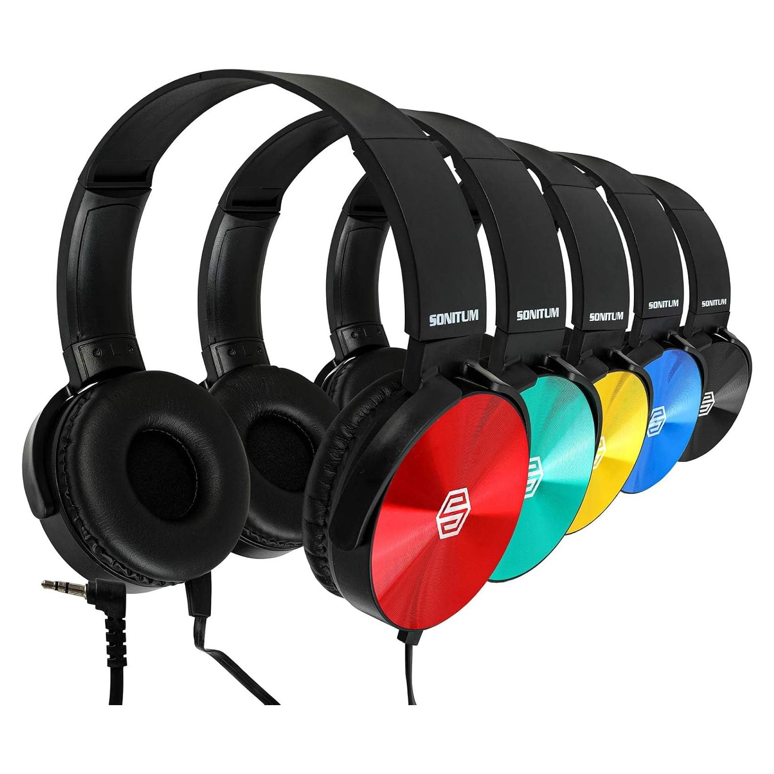 Auriculares de Aula Sonitum - Paquete de 10 Coloridos 3.5mm