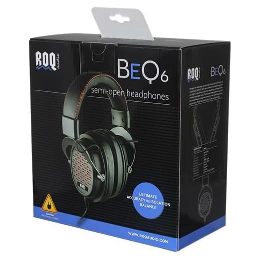 Auriculares Cerrados ROQ Audio BEQ6 3.5mm Cable Negro/Rojo