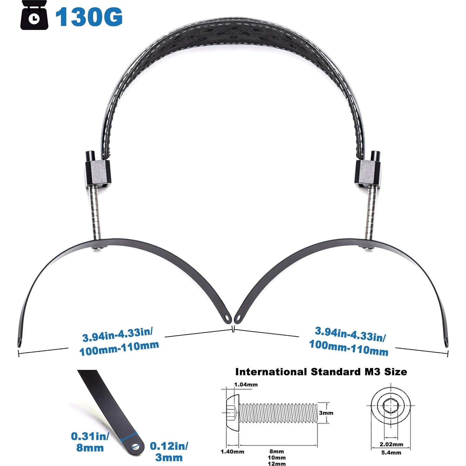 Diadema de metal Voarmaks para auriculares Hifiman SUNDARA