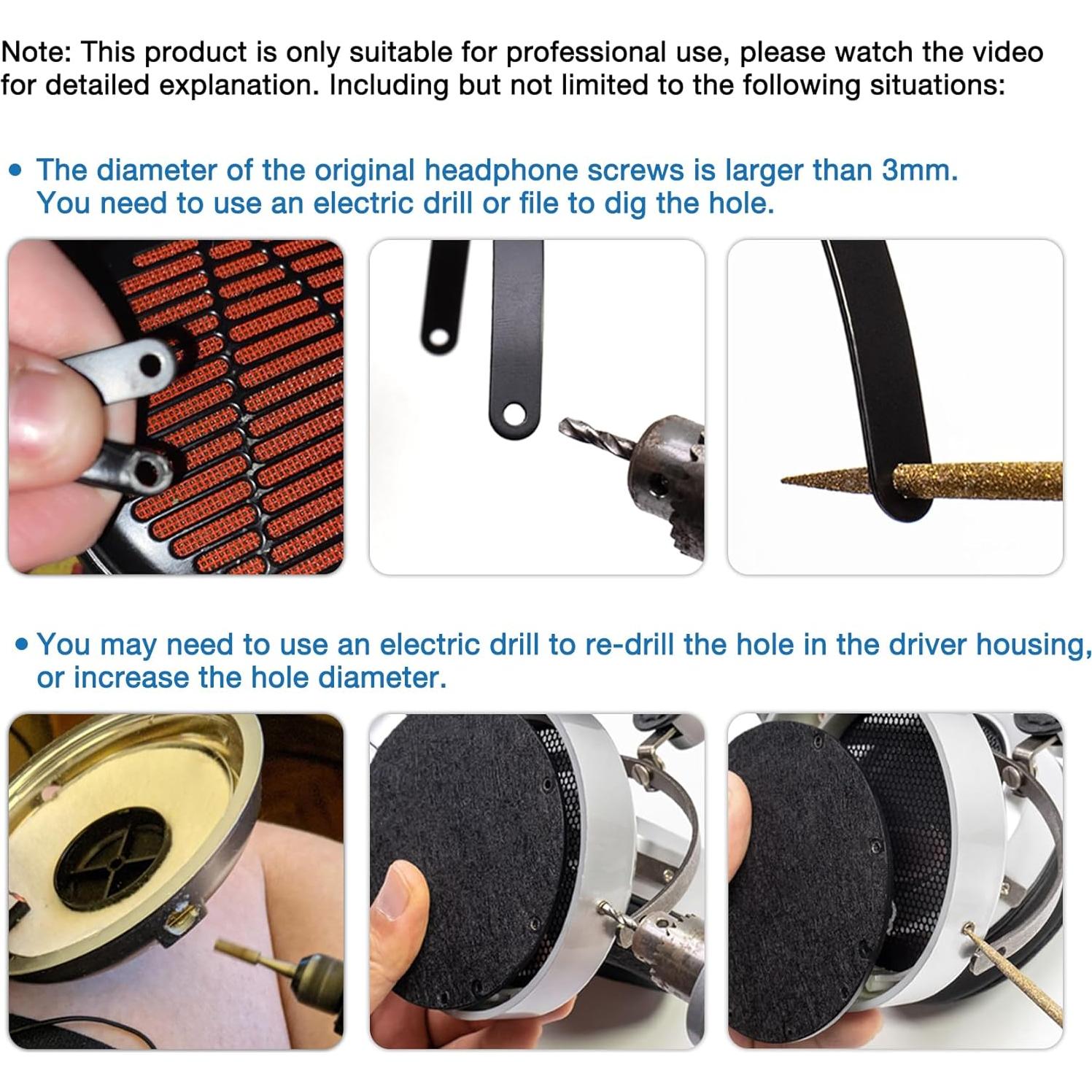 Diadema de metal Voarmaks para auriculares Hifiman SUNDARA