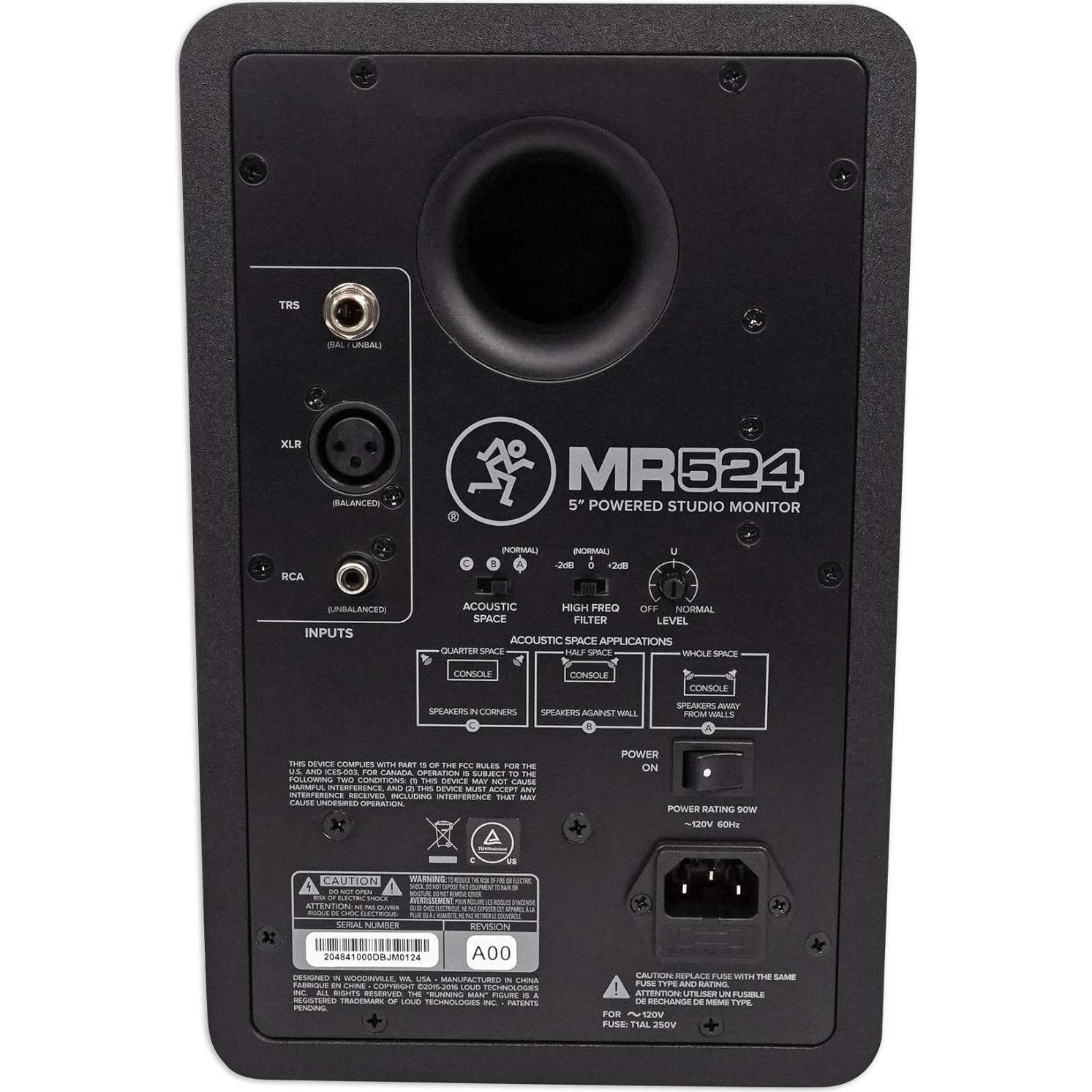 Mackie MR524 5" Monitor de Estudio Activo 50W + Auriculares Samson SR350