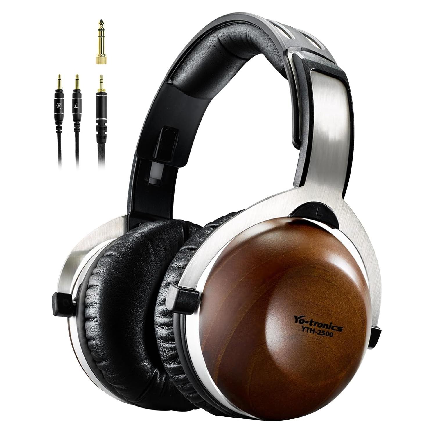 Auriculares Cerrados Yo-tronics YTH-2500 de Madera de Pino