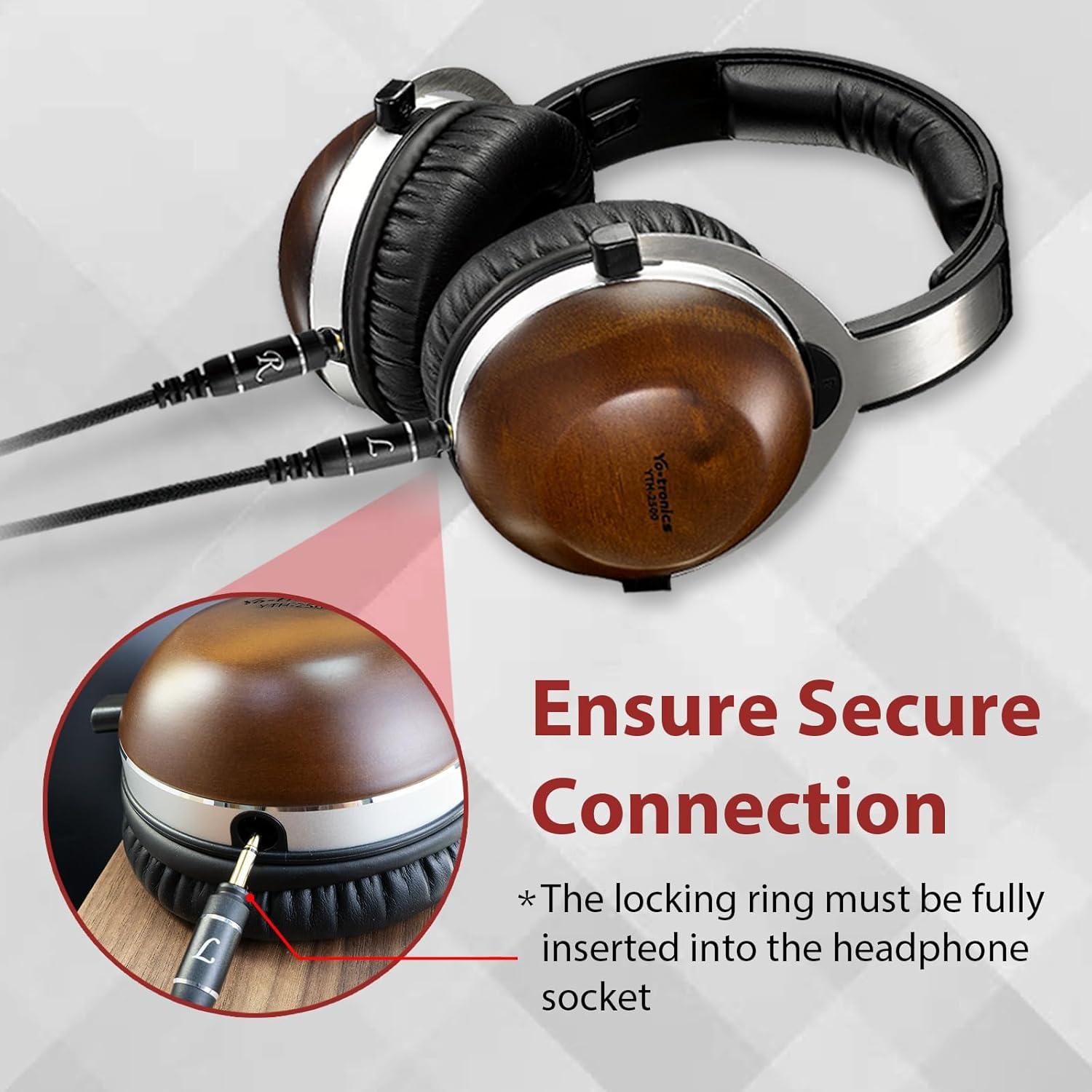 Auriculares Cerrados Yo-tronics YTH-2500 de Madera de Pino