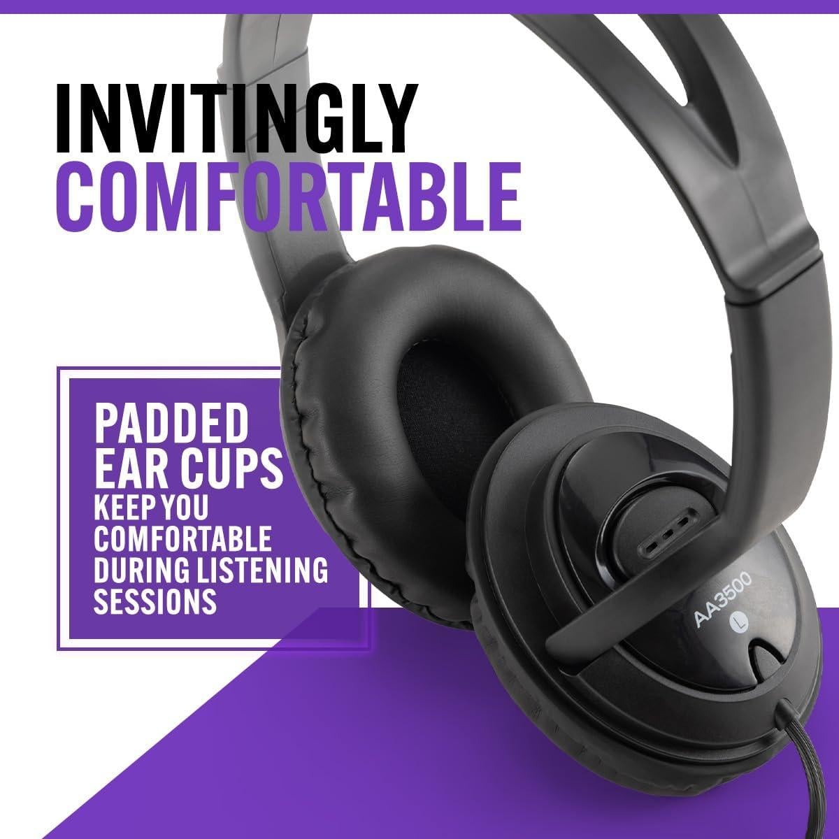 Auriculares On-Stage AA3500 con Cable 1.8m, Sonido Detallado