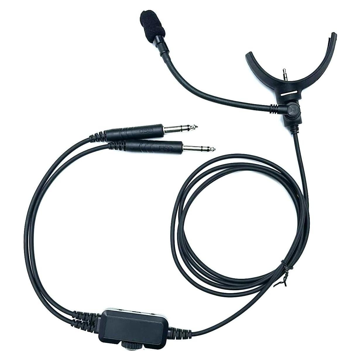 Pro Fulcrum for General Aviation with BoseA20 Microphone. Compatible with Sony WH-1000XM4 and XM3 Noise Cancelling Headphones