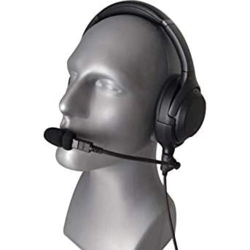 Pro Fulcrum for General Aviation with BoseA20 Microphone. Compatible with Sony WH-1000XM4 and XM3 Noise Cancelling Headphones