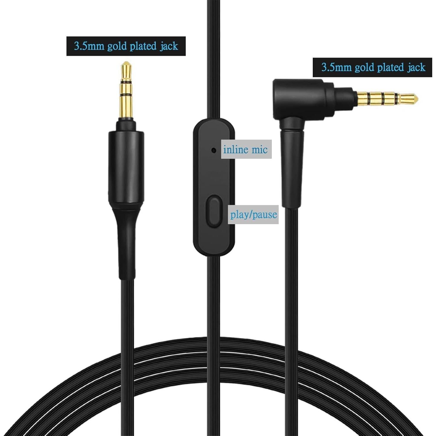 Cable de audio Aux 3.5mm con micrófono Toeasor 1.5m compatible Sony