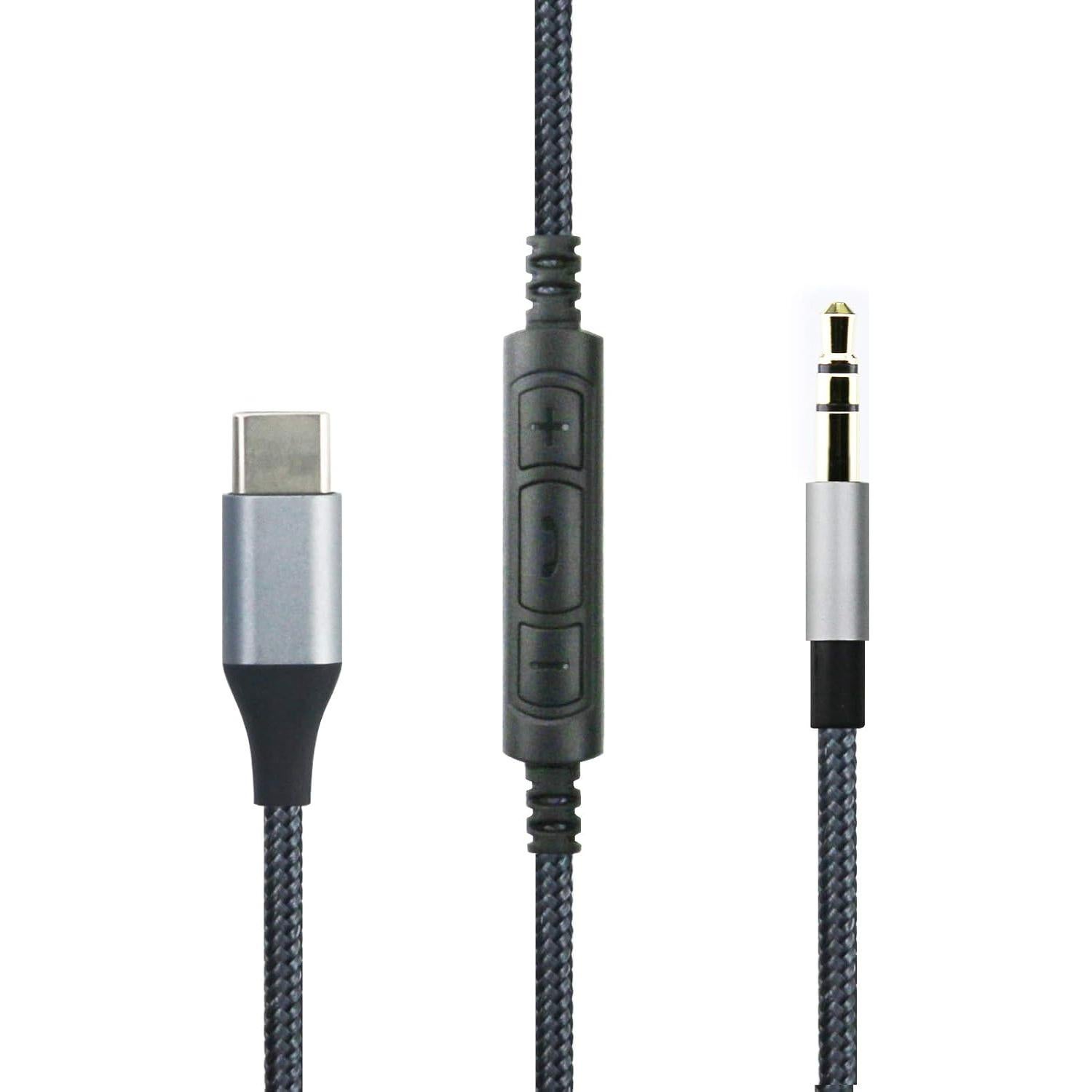 Cable de Audio USB C NewFantasia 1.3m con Control Remoto y Micrófono