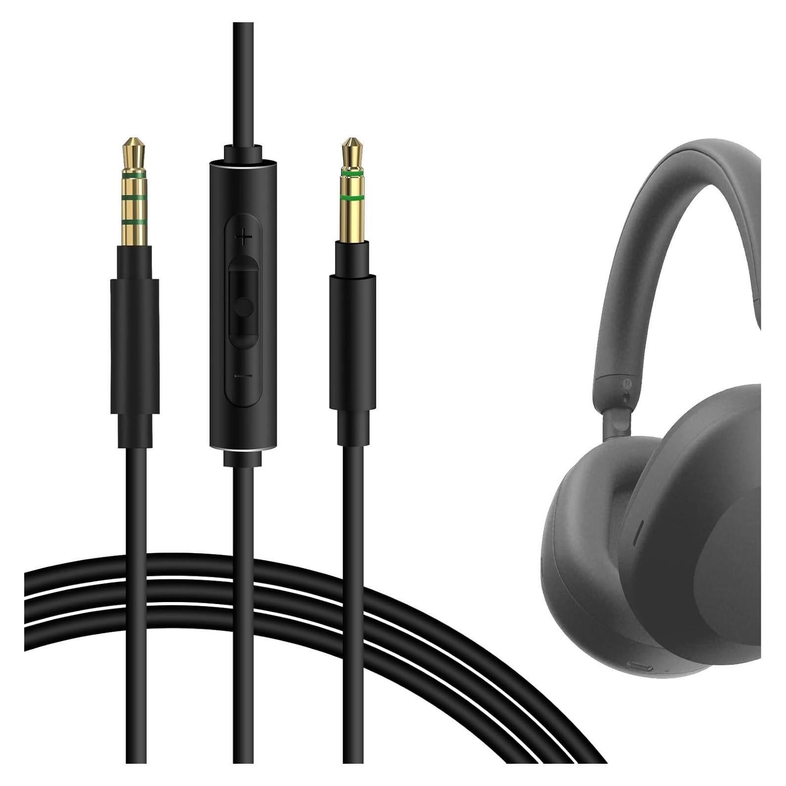 Cable de Audio Geekria con Micrófono 1.2m para Auriculares Sony