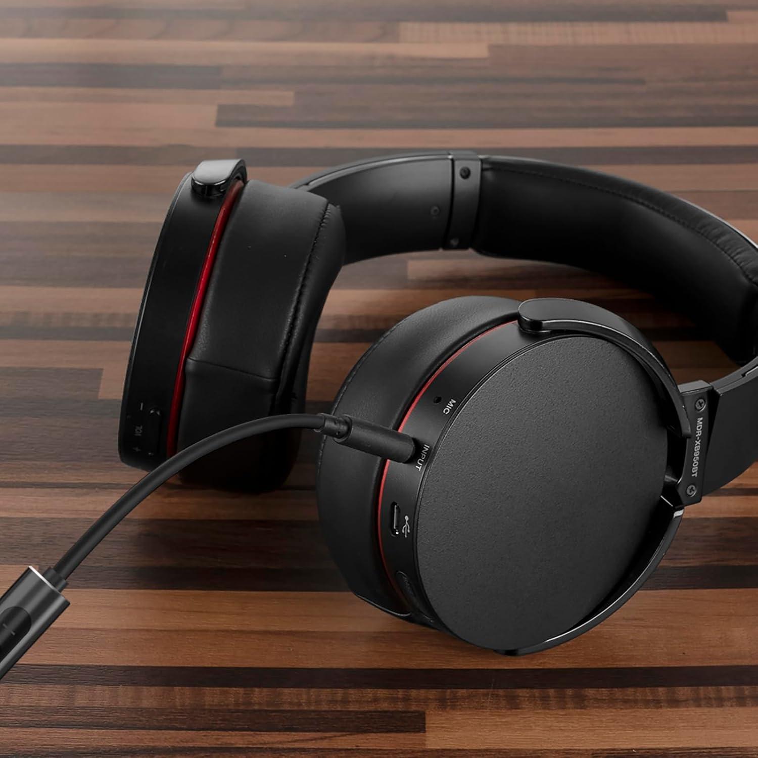 Cable de Audio Geekria con Micrófono 1.2m para Auriculares Sony