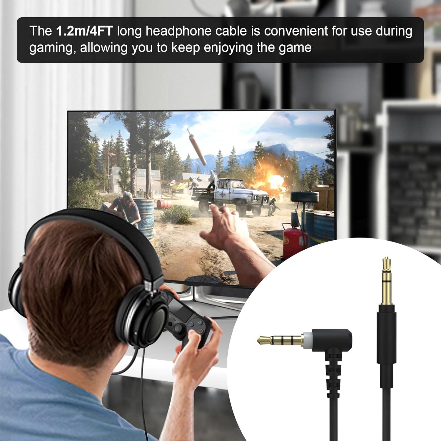 Cable de audio de reemplazo 3.5mm Arzweyk 1.2m para Sony