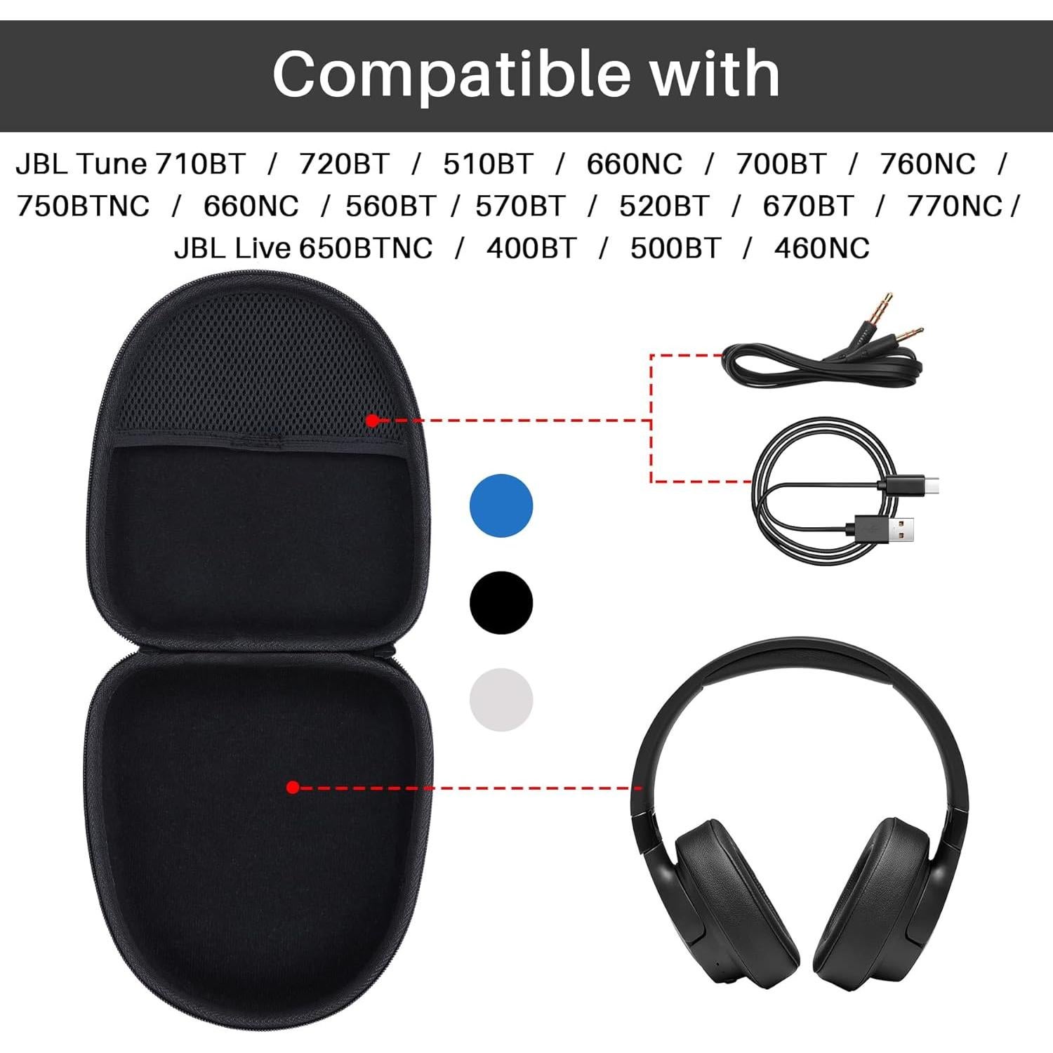 Funda Dura Lebakort para Auriculares Sony WH-CH720N Negra