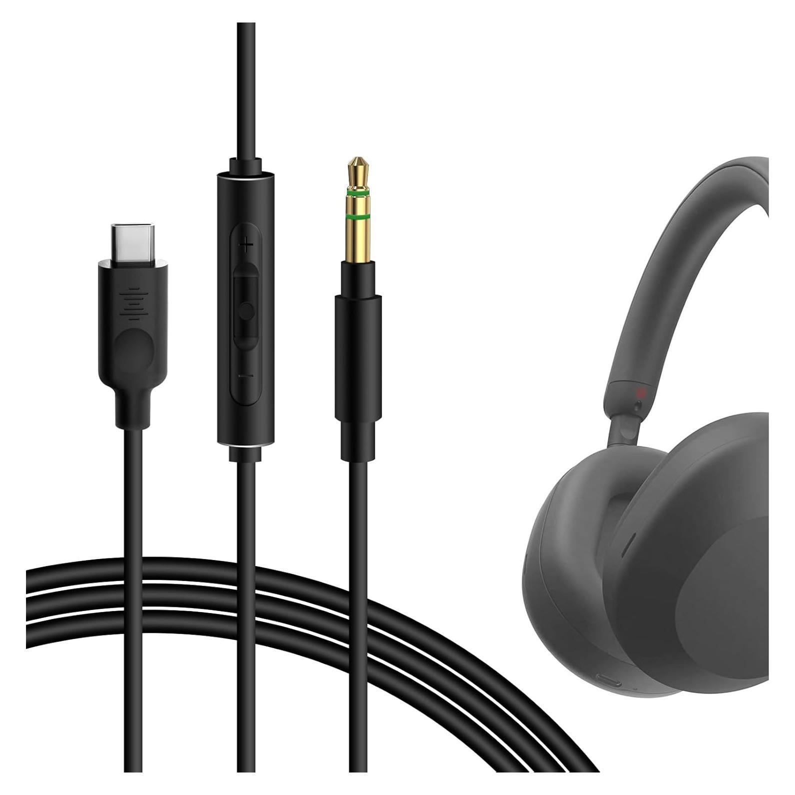 Cable USB-C a Audio GEEKRIA con Micrófono 1.2m Compatible Sony