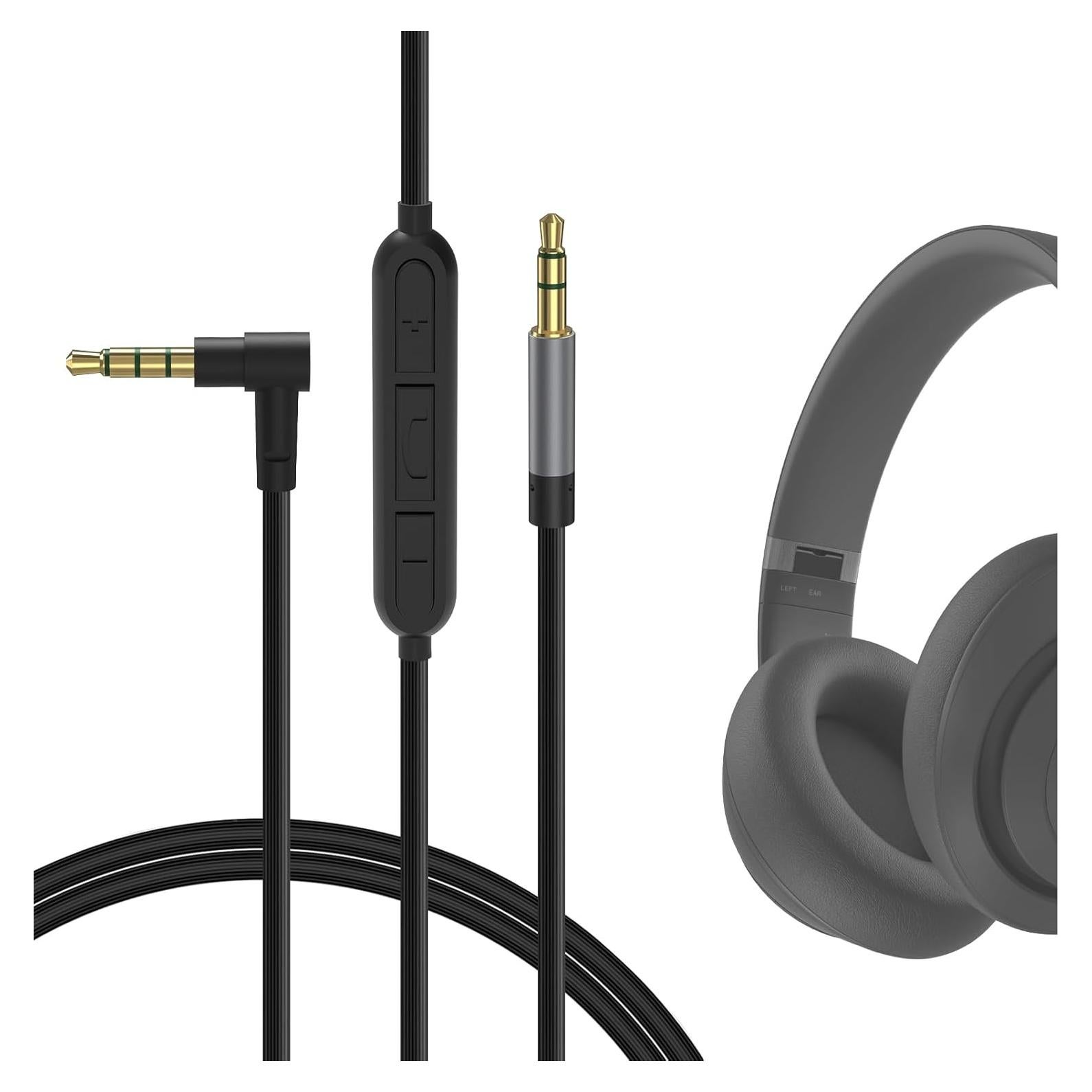 Cable de Audio Geekria 3.5mm con Micrófono para Beats y Sony