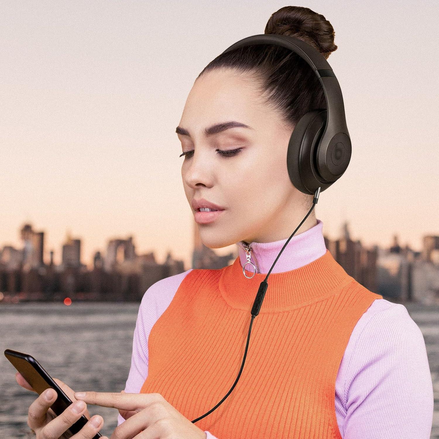 Cable de Audio Geekria 3.5mm con Micrófono para Beats y Sony