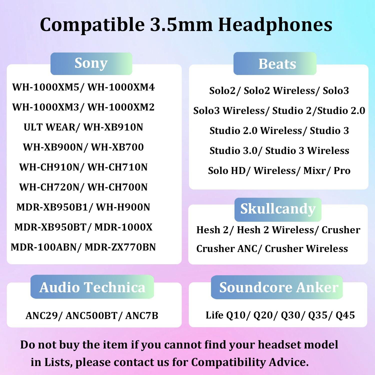 Cable de audio de reemplazo Sony 3.5mm para auriculares