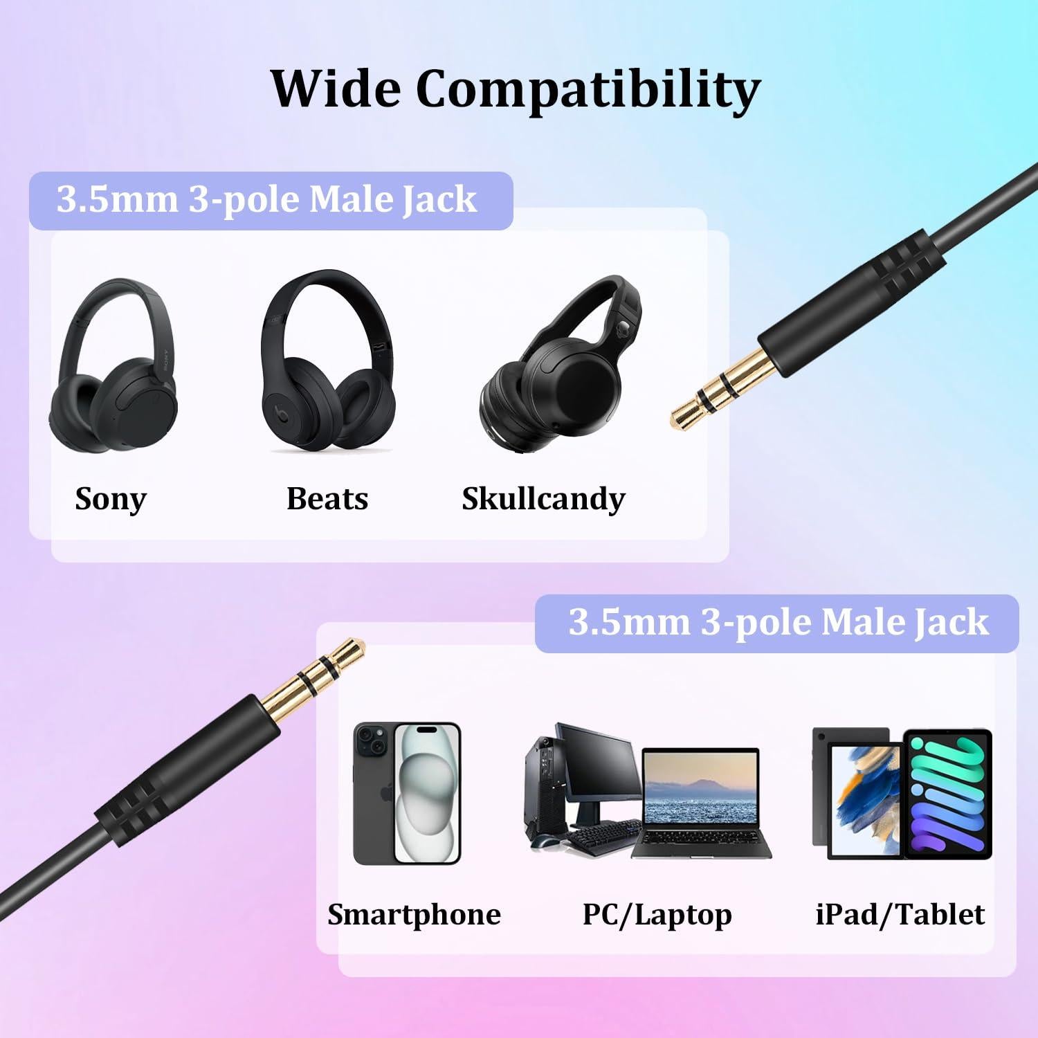 Cable de audio de reemplazo Sony 3.5mm para auriculares