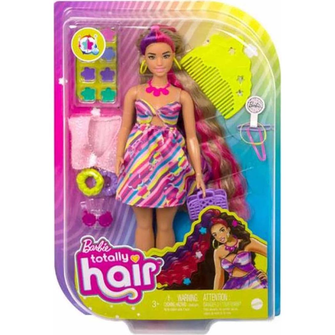 Mattel Barbie Totally Hair Flower Doll 8.5" Long Fantasy HCM89