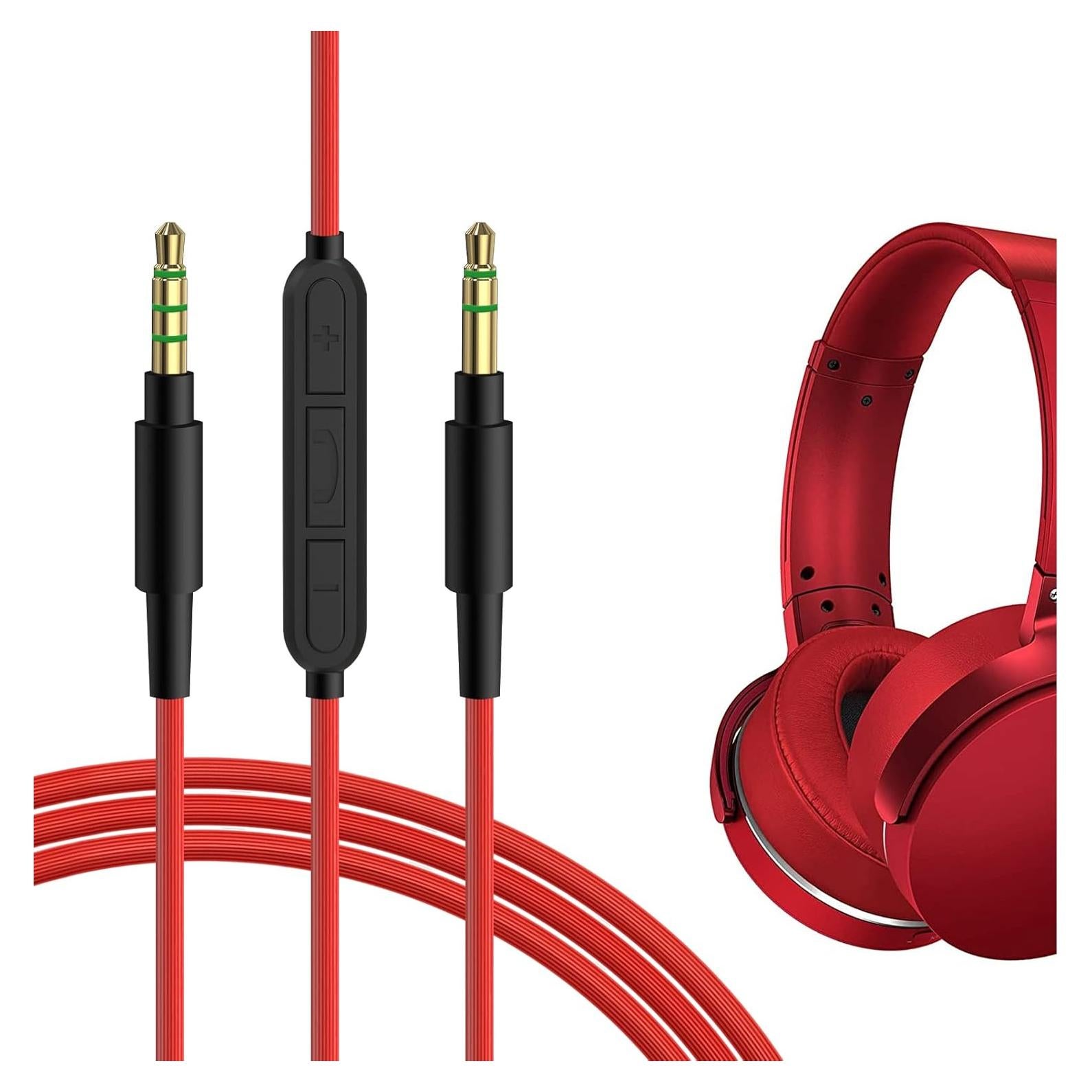 Cable de Audio GEEKRIA AUX 3.5mm con Micrófono 1.2m Rojo