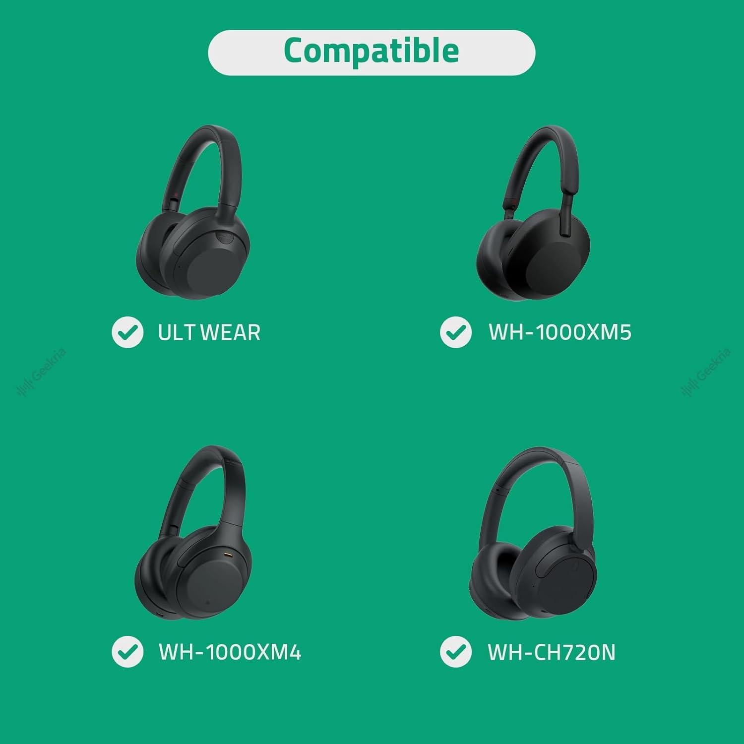 Cable de Audio GEEKRIA con Micrófono 3.5mm para Sony WH-1000XM6