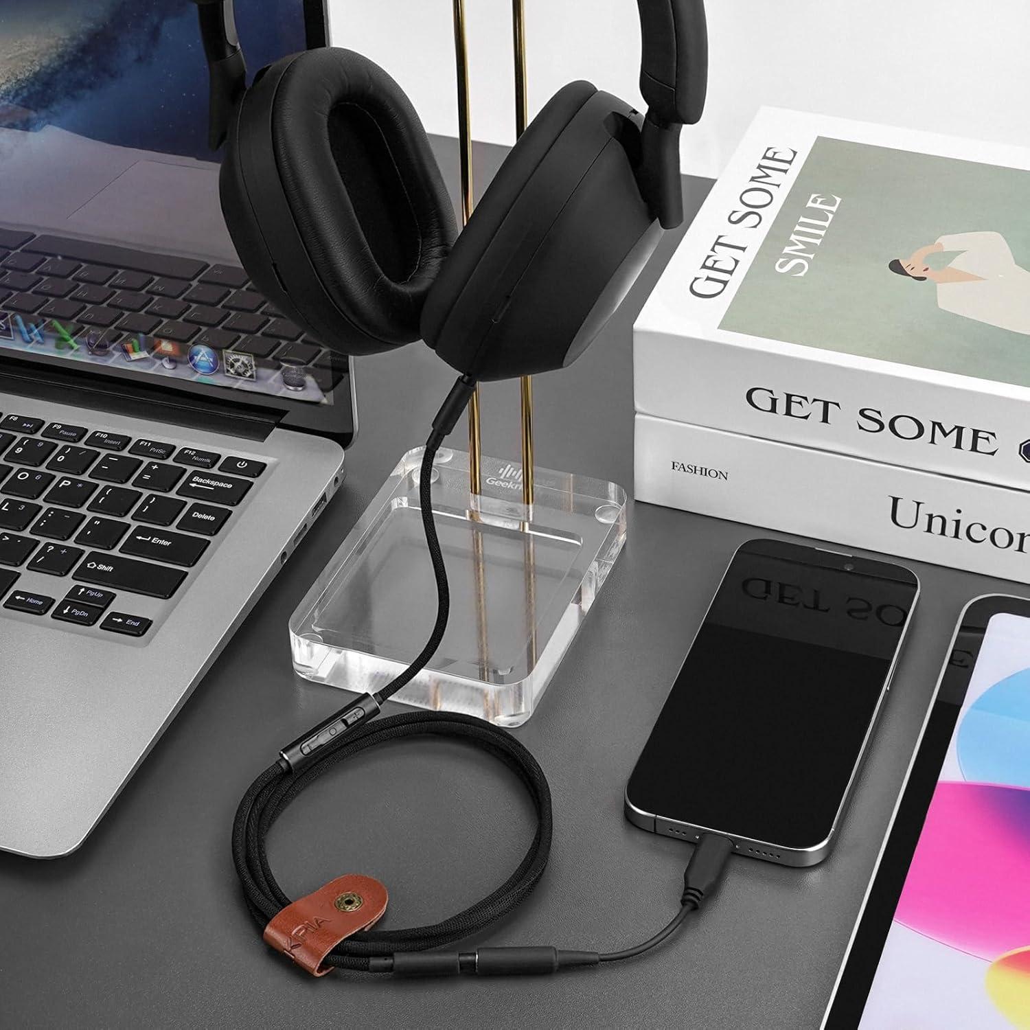 Cable de Audio GEEKRIA con Micrófono 3.5mm para Sony WH-1000XM6