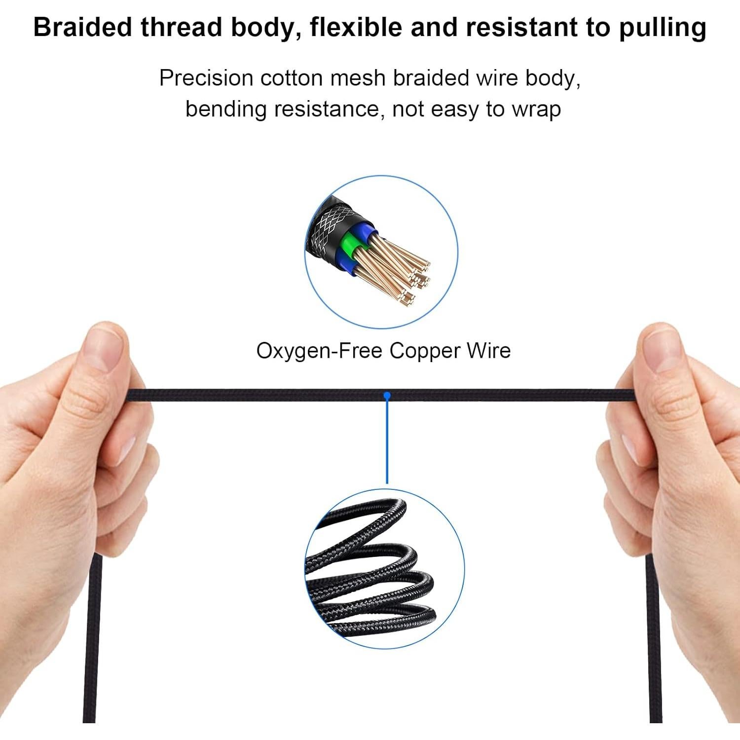 WH-1000XM5 Headphone Cable Extension Cord Wire Aux 3.5mm Male to Female Audio Jack Cable Headphone Splitter Compatible with Sony MDR-100ABN MDR-1A WH-1000xm4 WH-1000xm3 Wireless Headphones