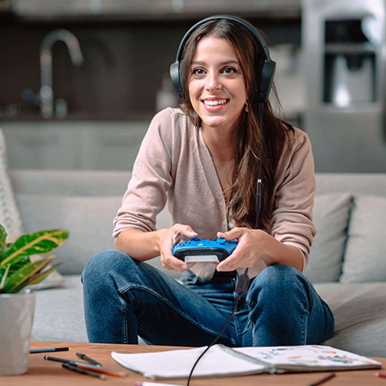 WH-1000XM5 Headphone Cable Extension Cord Wire Aux 3.5mm Male to Female Audio Jack Cable Headphone Splitter Compatible with Sony MDR-100ABN MDR-1A WH-1000xm4 WH-1000xm3 Wireless Headphones