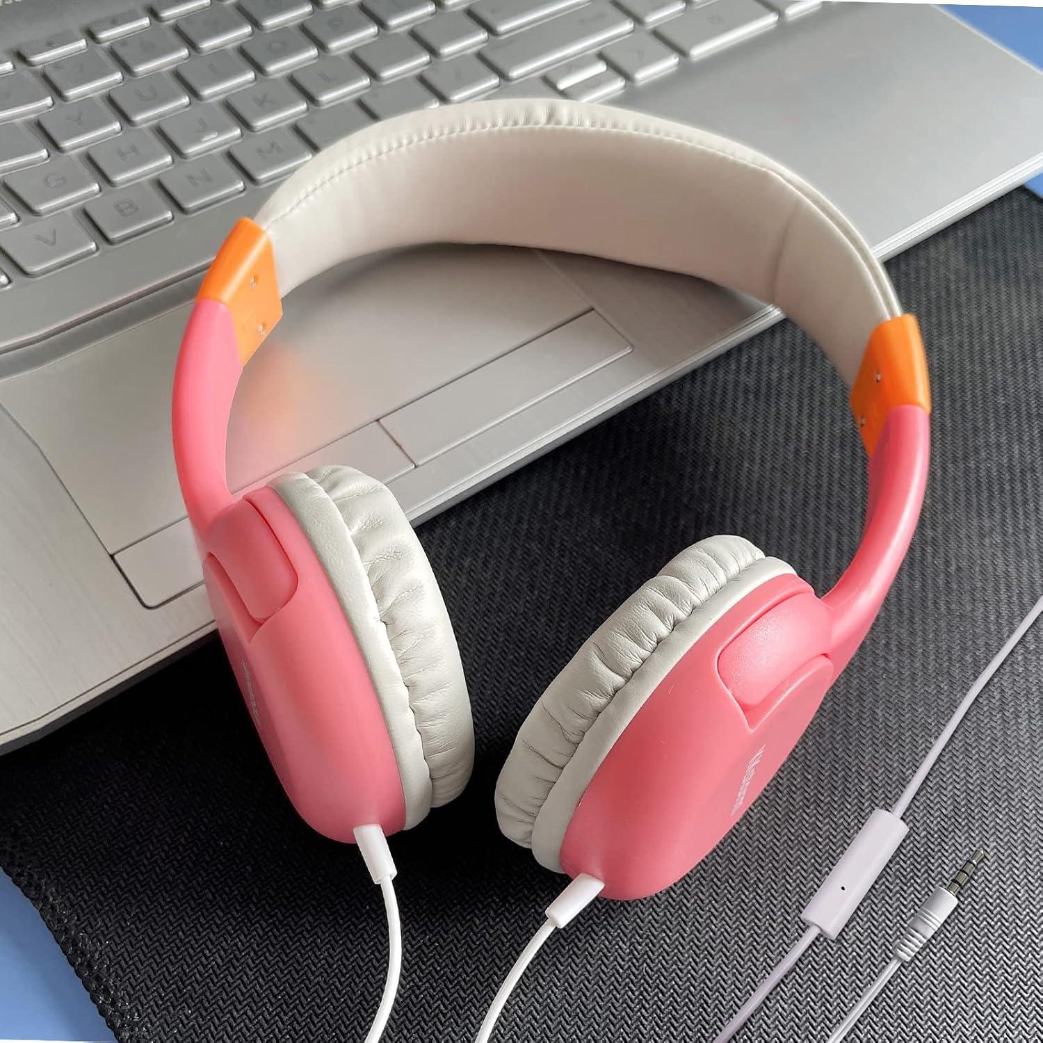 Auriculares KKstorm para Niños con Cable 1.22m Azul/Rosa 2Pack