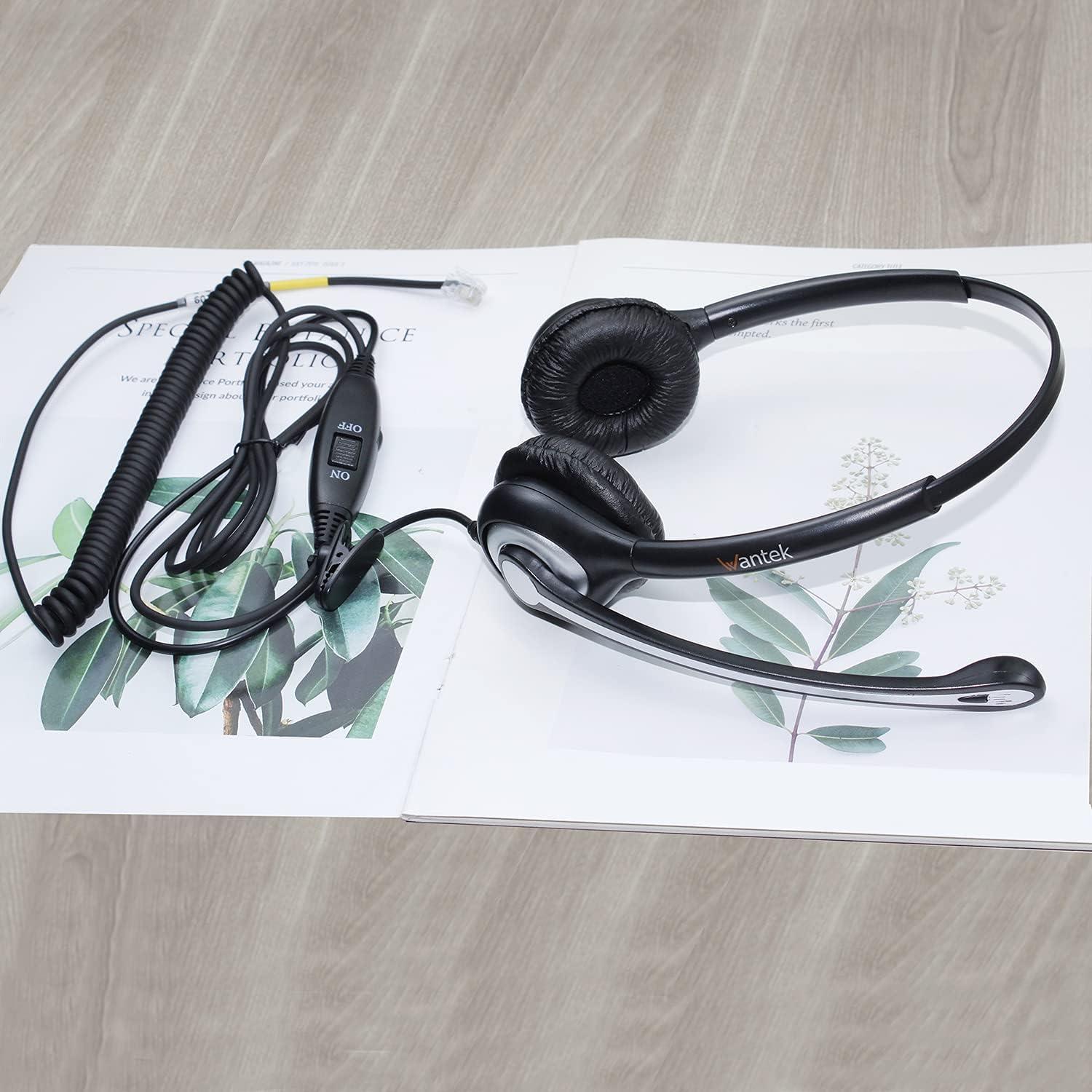 Auricular telefónico Wantek RJ9 con micrófono y cancelación de ruido