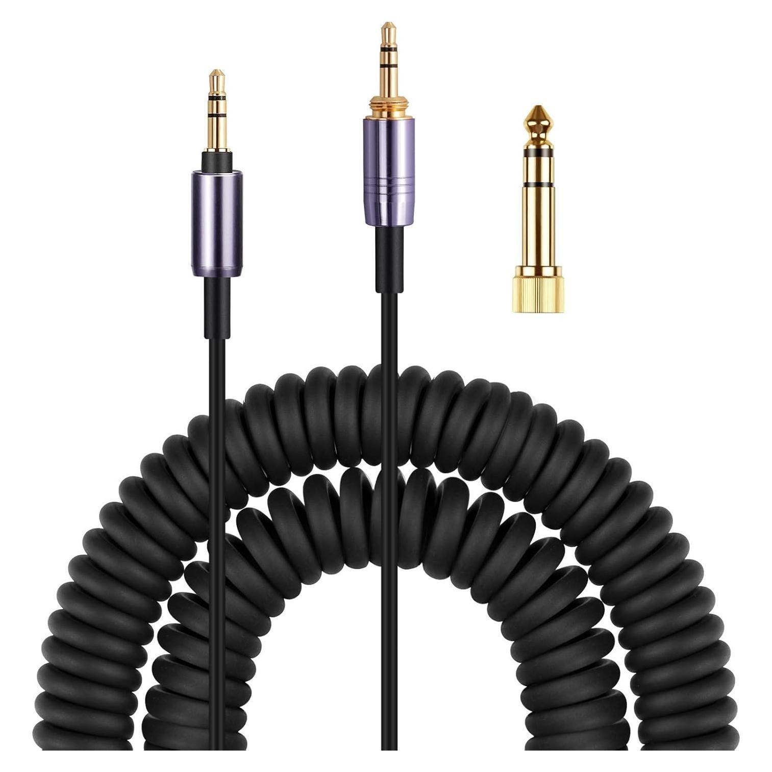 Cable de audio en espiral Weishan 3.5mm con adaptador 6.35mm