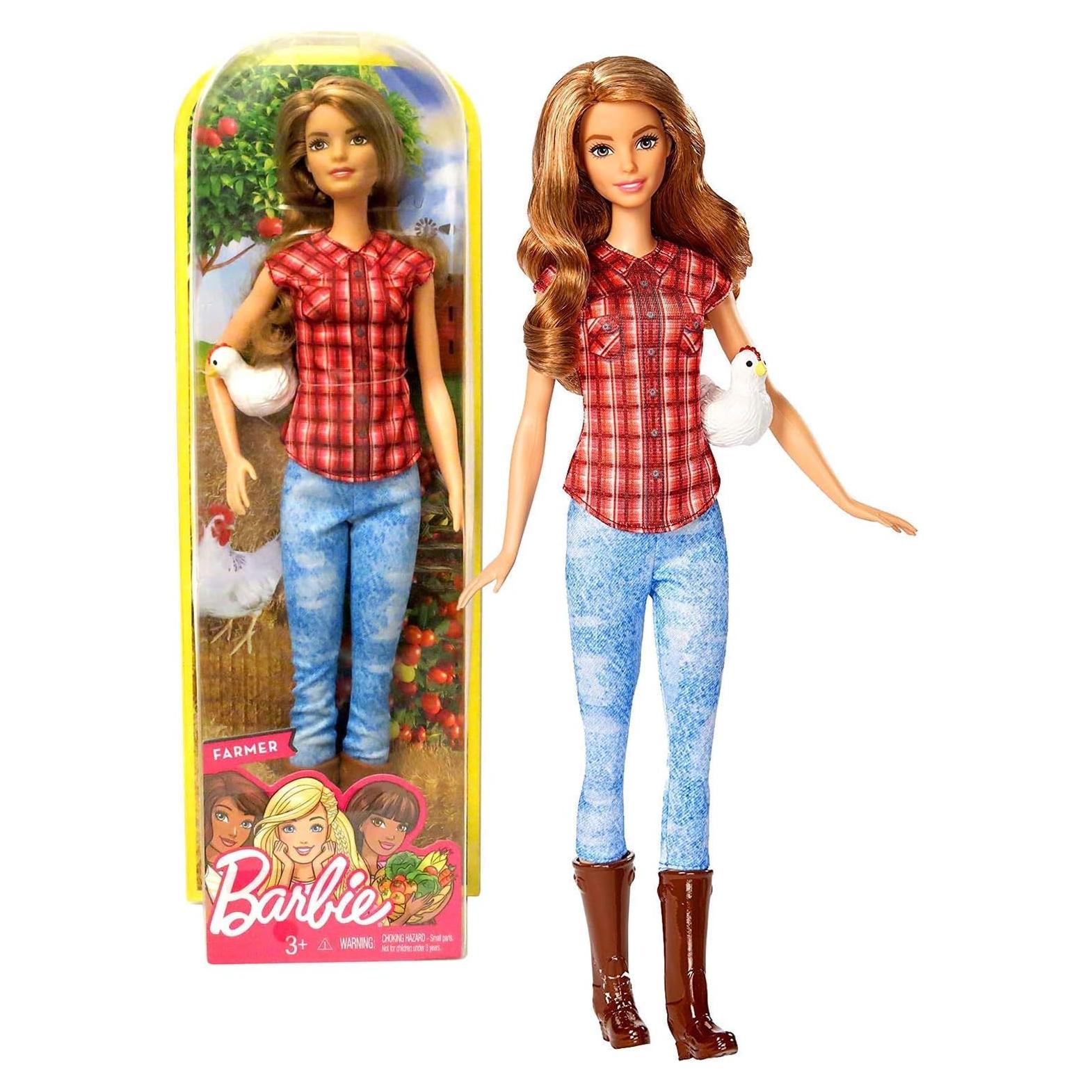 Muñeca Barbie Granjera Mattel 30.48 cm con Pollo