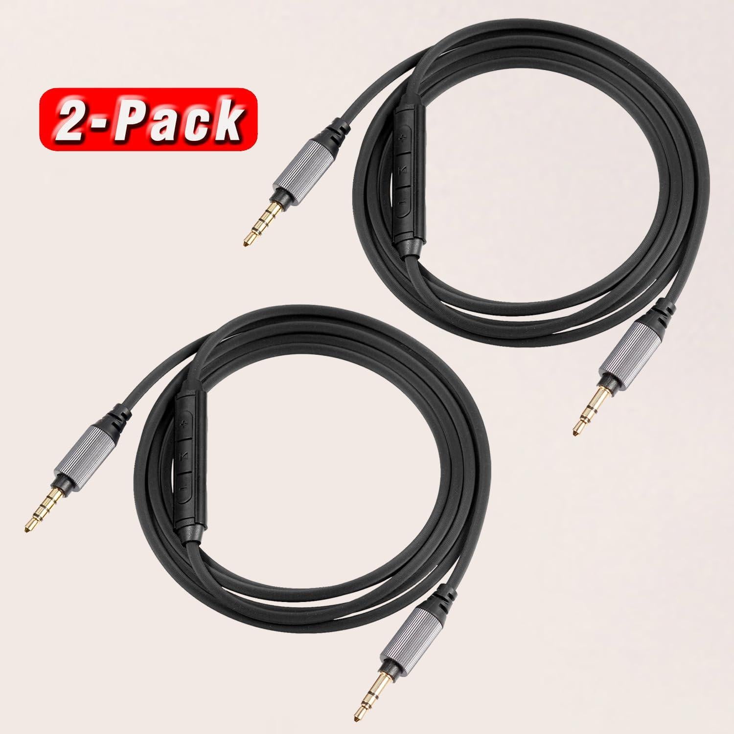 Cable de Audio 1.52m con Micrófono FAAEAL para Auriculares