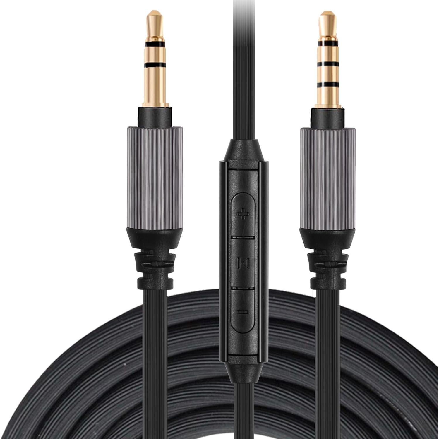 Cable de Audio 1.52m con Micrófono FAAEAL para Auriculares