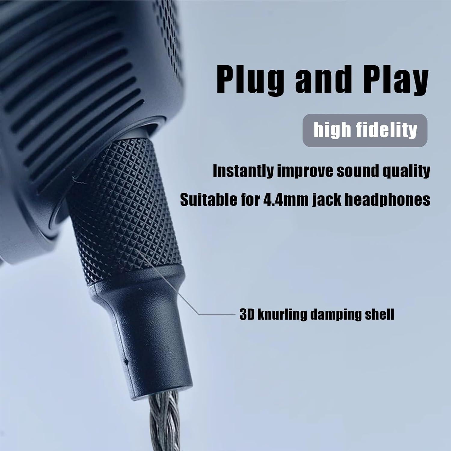 Cable de audio 4.4mm a 3.5mm Herdslive 1.2m para auriculares