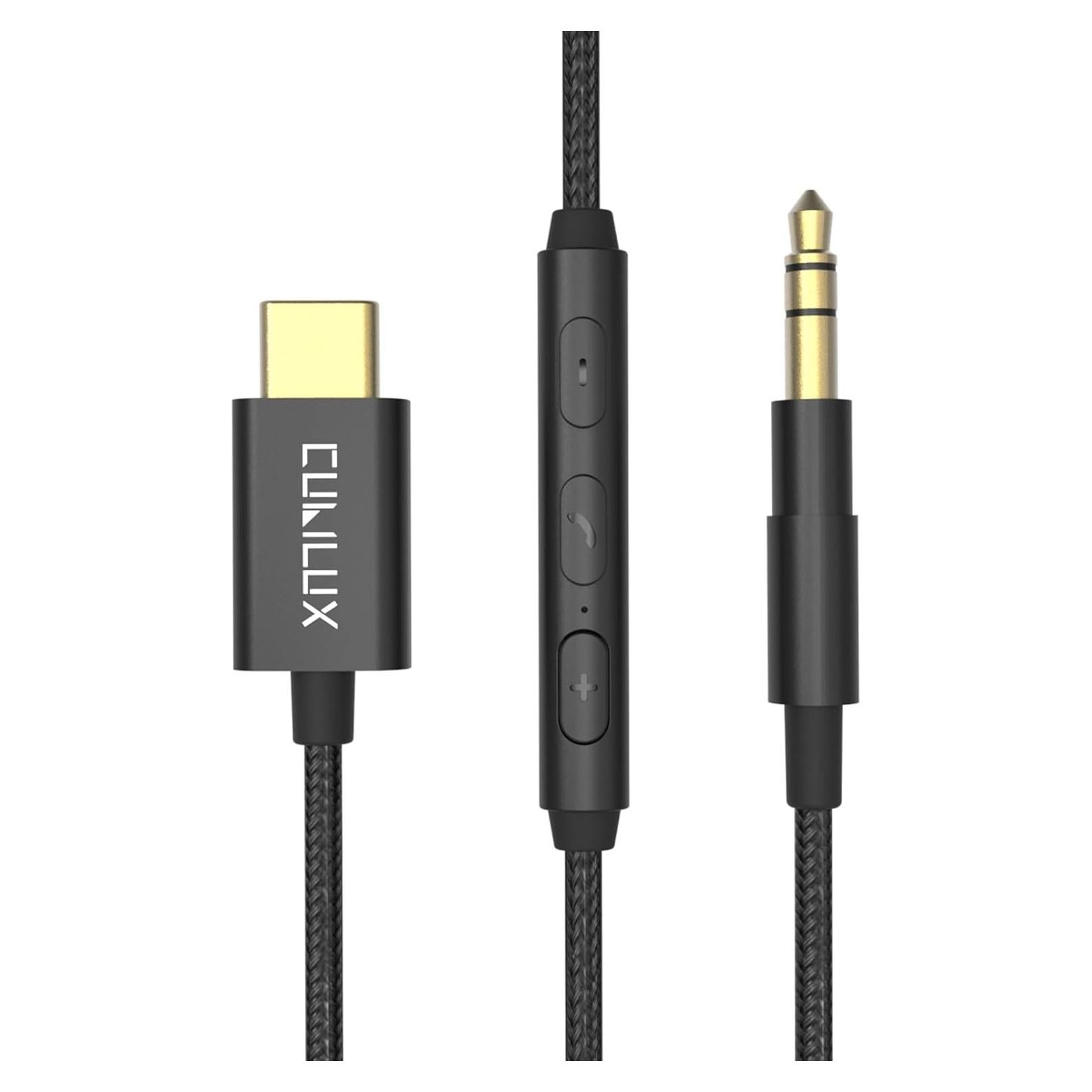 Cubilux USB C to 3.5mm Headphone Cable with MIC, Type C Replacement Headphone Cord Compatible with Sony WH-1000XM5/XM4/XM3/XM2 WH-XB910N WH-CH720N/CH710N/CH700N MDR-XB950BT/XB950B1/XB950N1 More