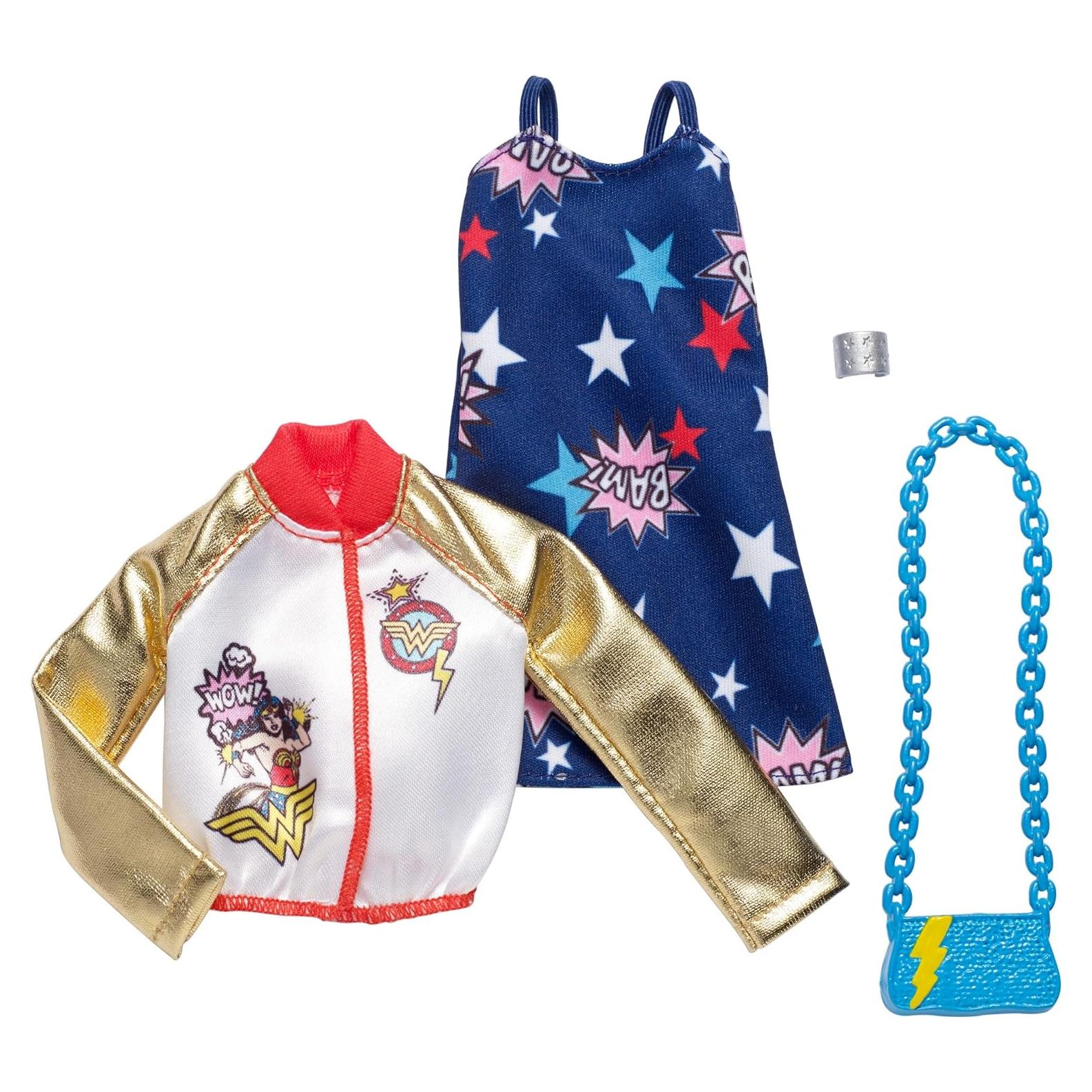 Conjunto de Moda Barbie Wonder Woman Azul con Accesorios