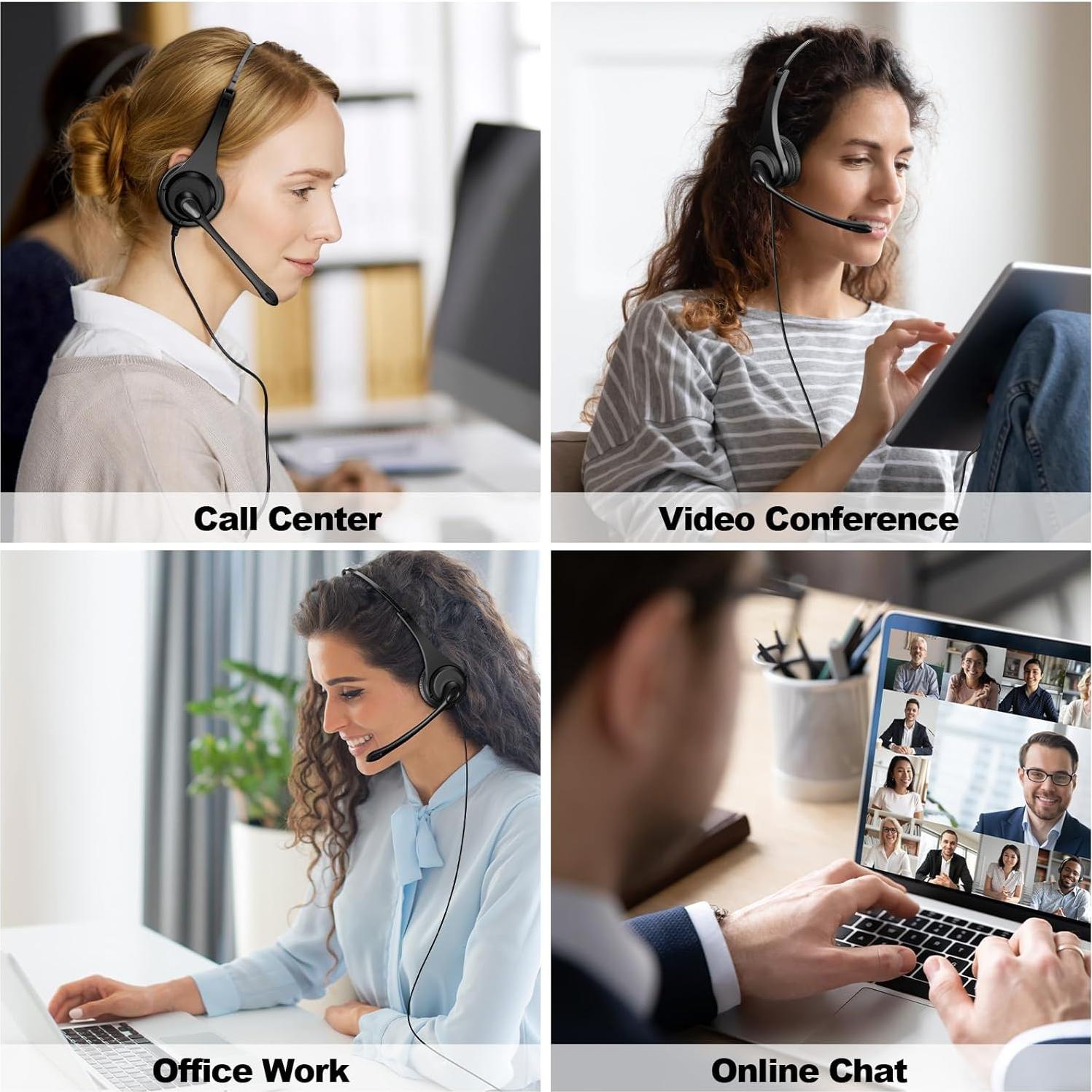 Auriculares USB Voistek V9 con micrófono y cancelación de ruido